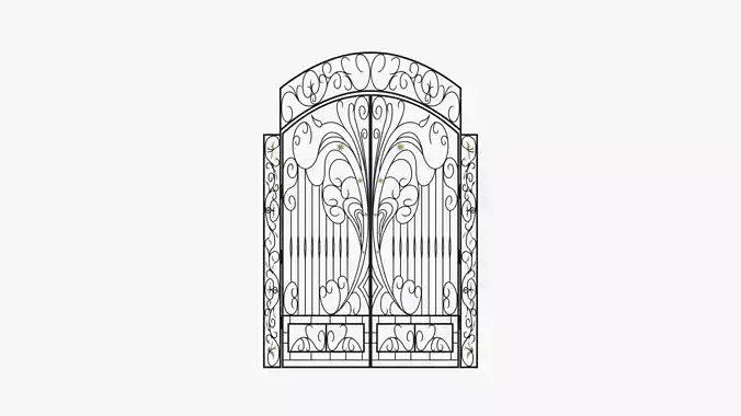 Gate-4 wrought iron gate