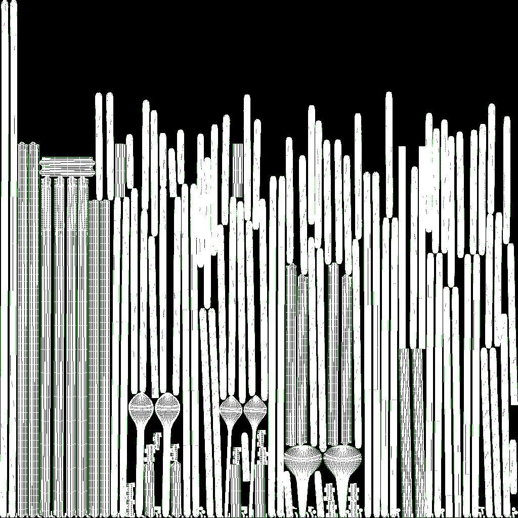 Gate-7 ornate wrought iron gate 3D model_6