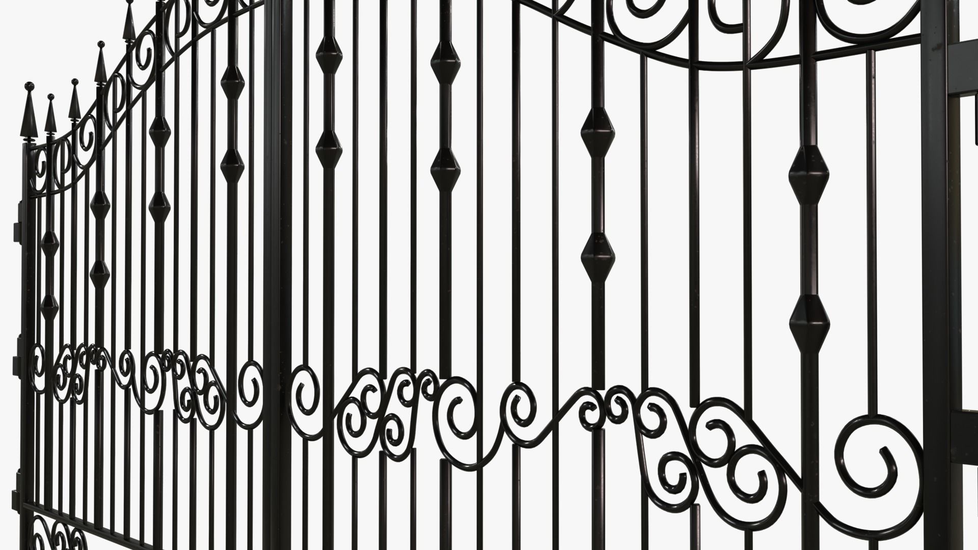 Gate-9 wrought iron gates 3D model_2