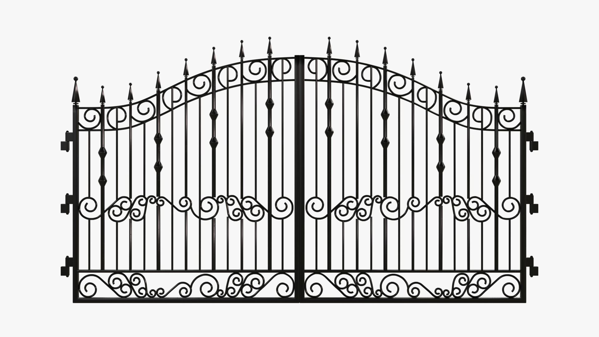 Gate-9 wrought iron gates 3D model_1