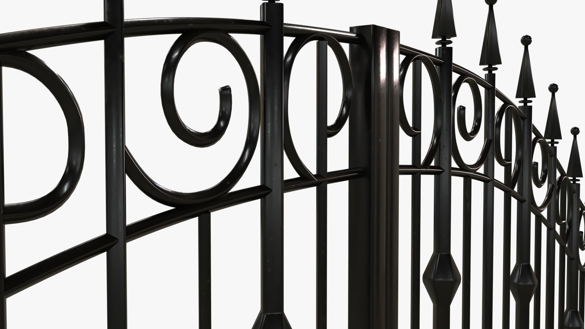 Gate-9 wrought iron gates 3D model_5