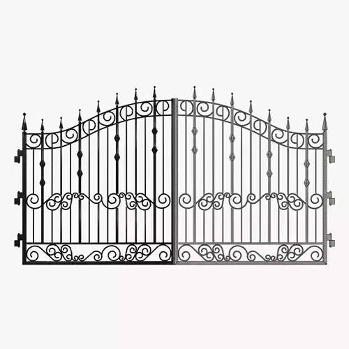 Gate-9 wrought iron gates 3D model