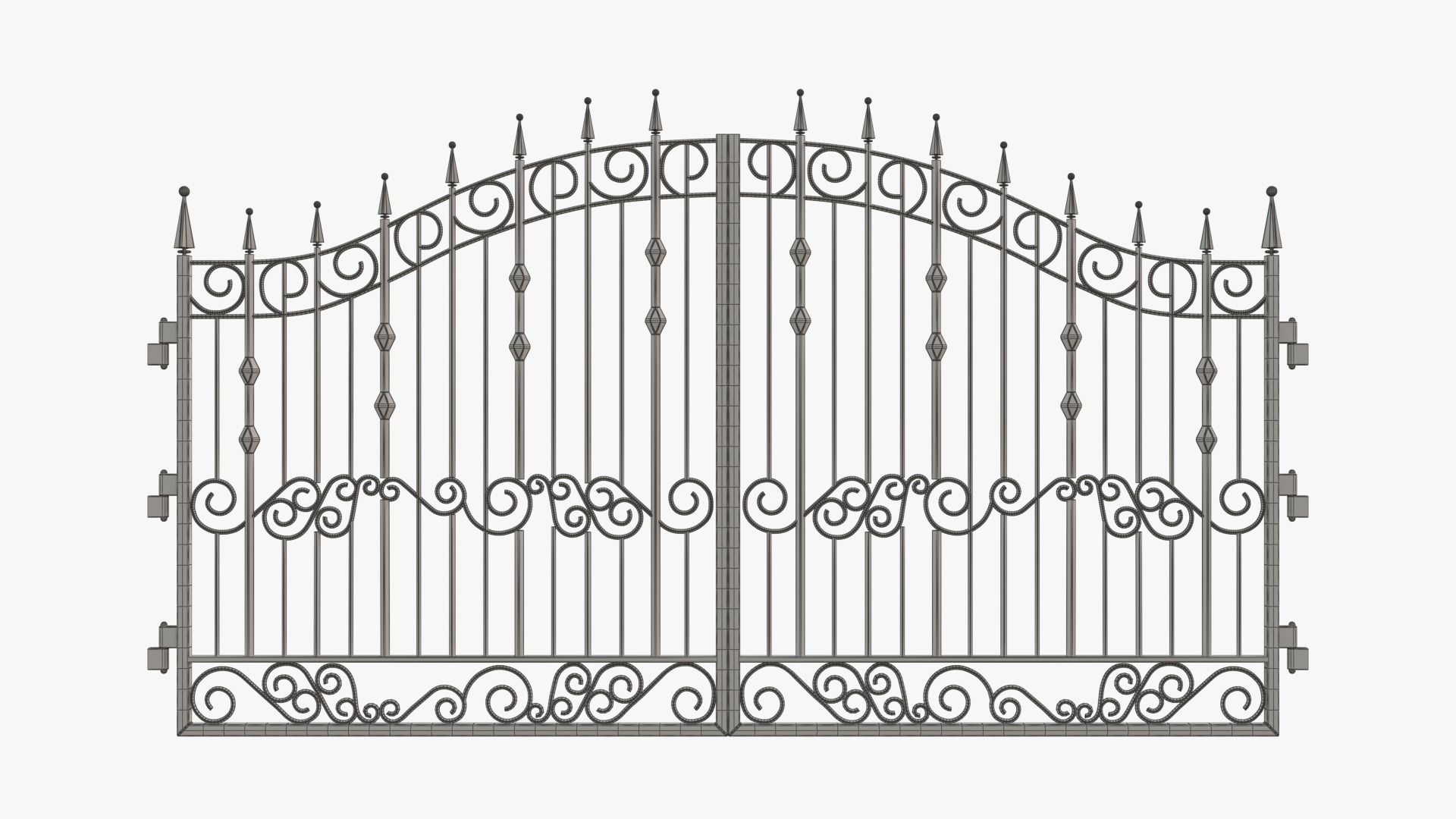 Gate-9 wrought iron gates 3D model_6