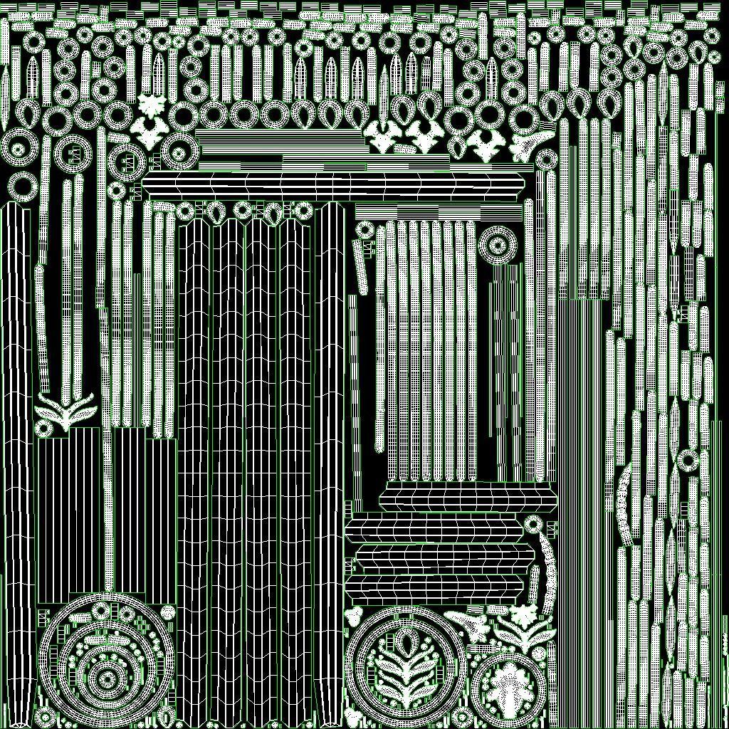 Gate-10 ornate wrought iron gate 3D model_5