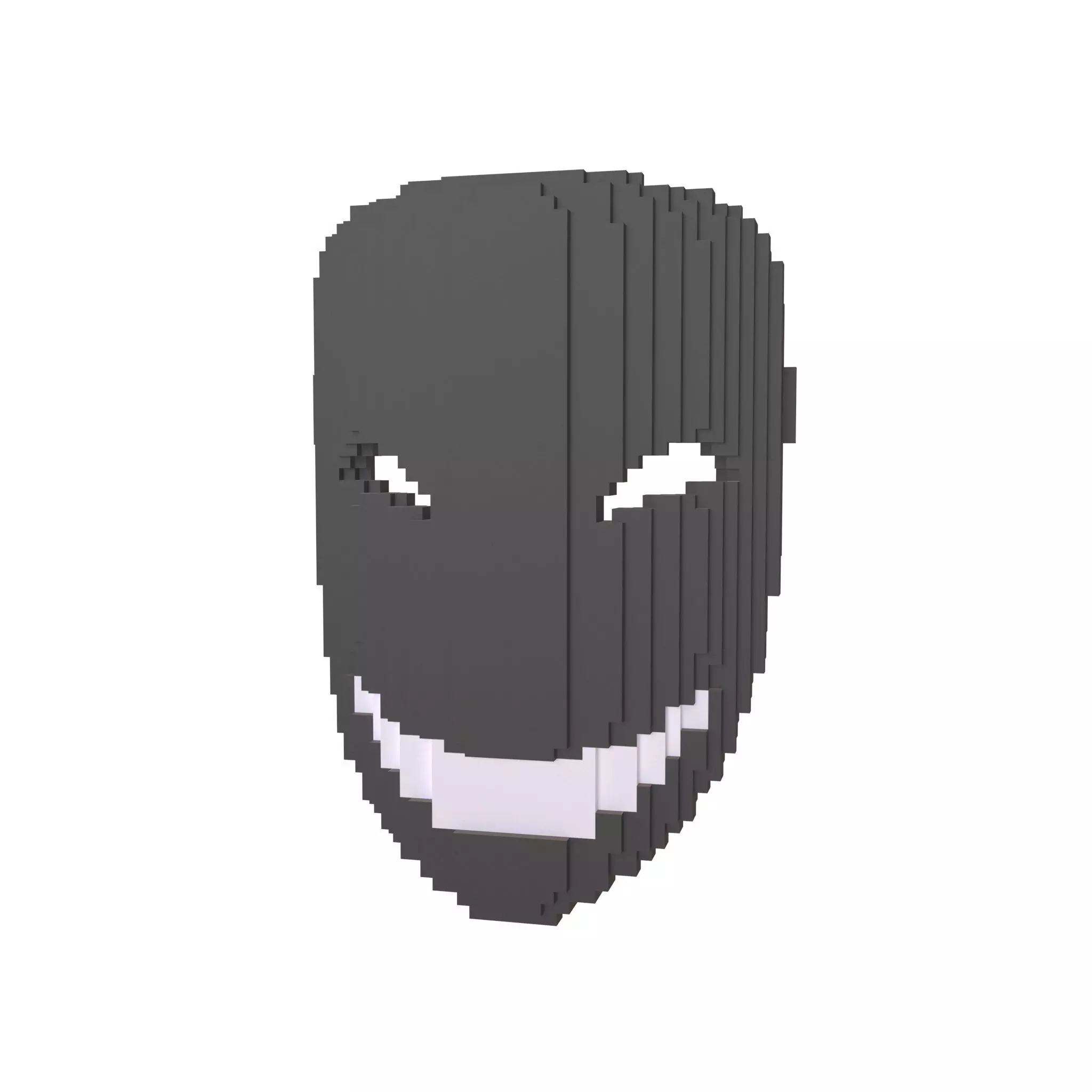 Voxel Anime Cosplay Mask v1 002 Low-poly 3D model_0