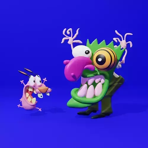 3D COURAGE THE COWARDLY DOG 3D model