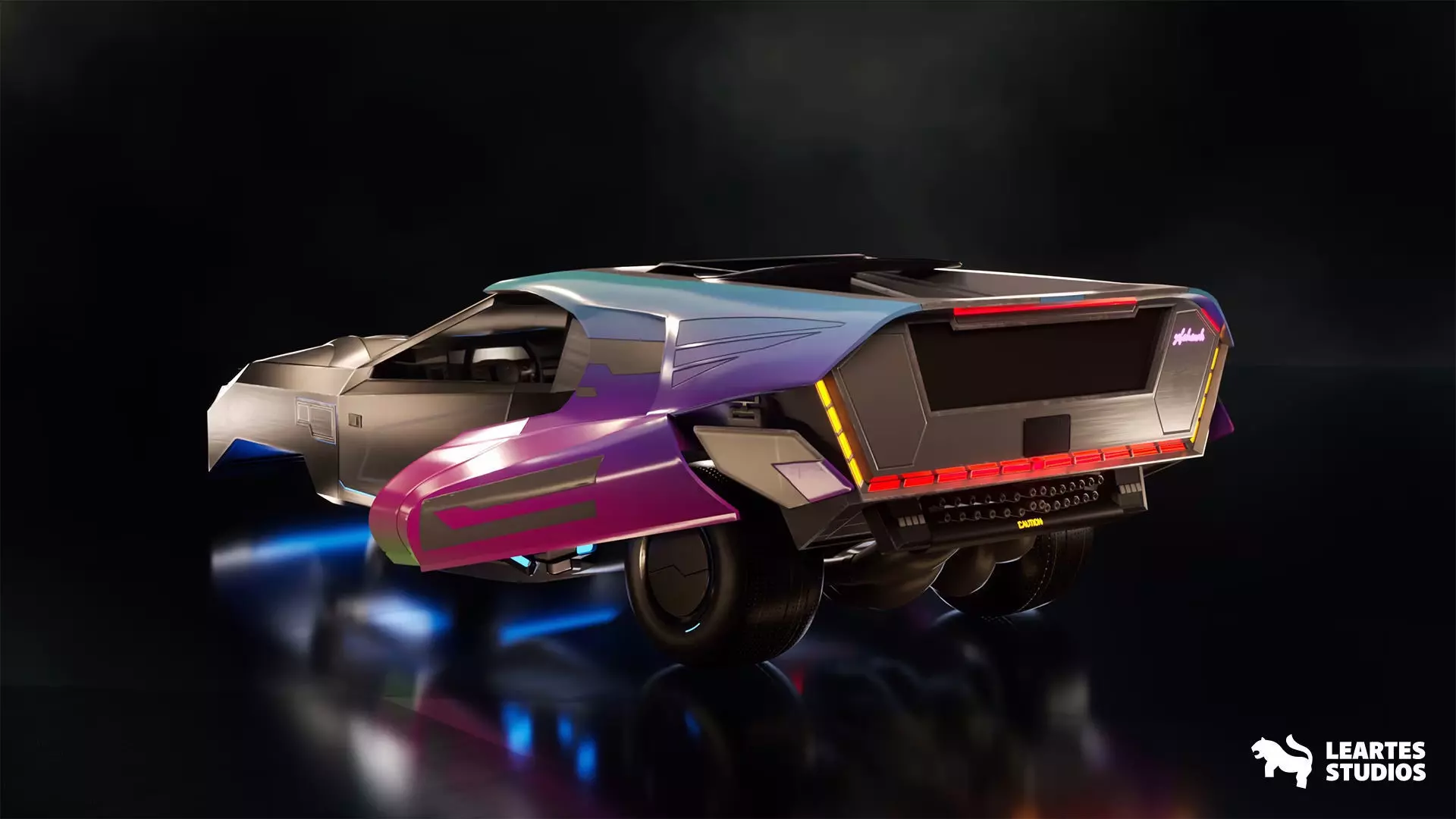 Cyberpunk Gigapack Vehicle Bundle Low-poly 3D model