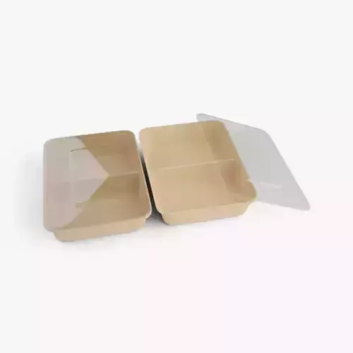 Rectangle Meal Prep Container 5 Low-poly 3D model