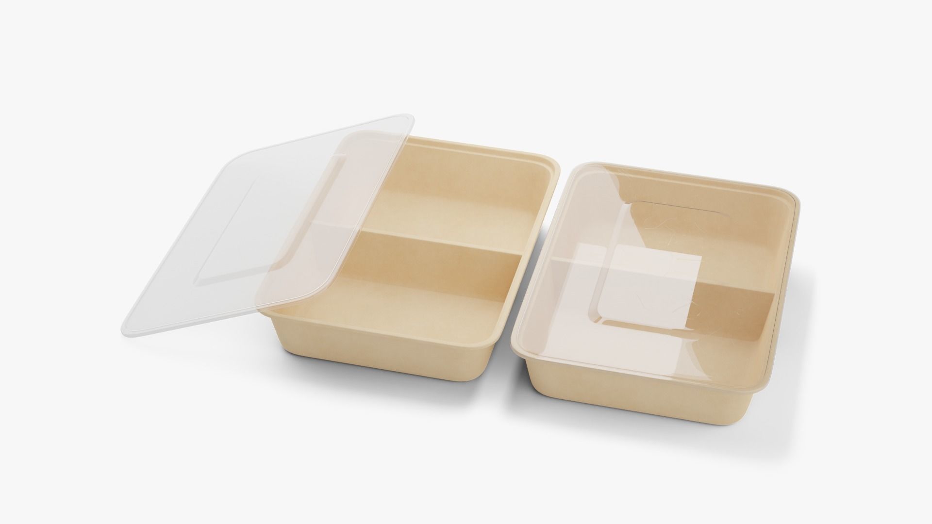 Rectangle Meal Prep Container 5 Low-poly 3D model_1