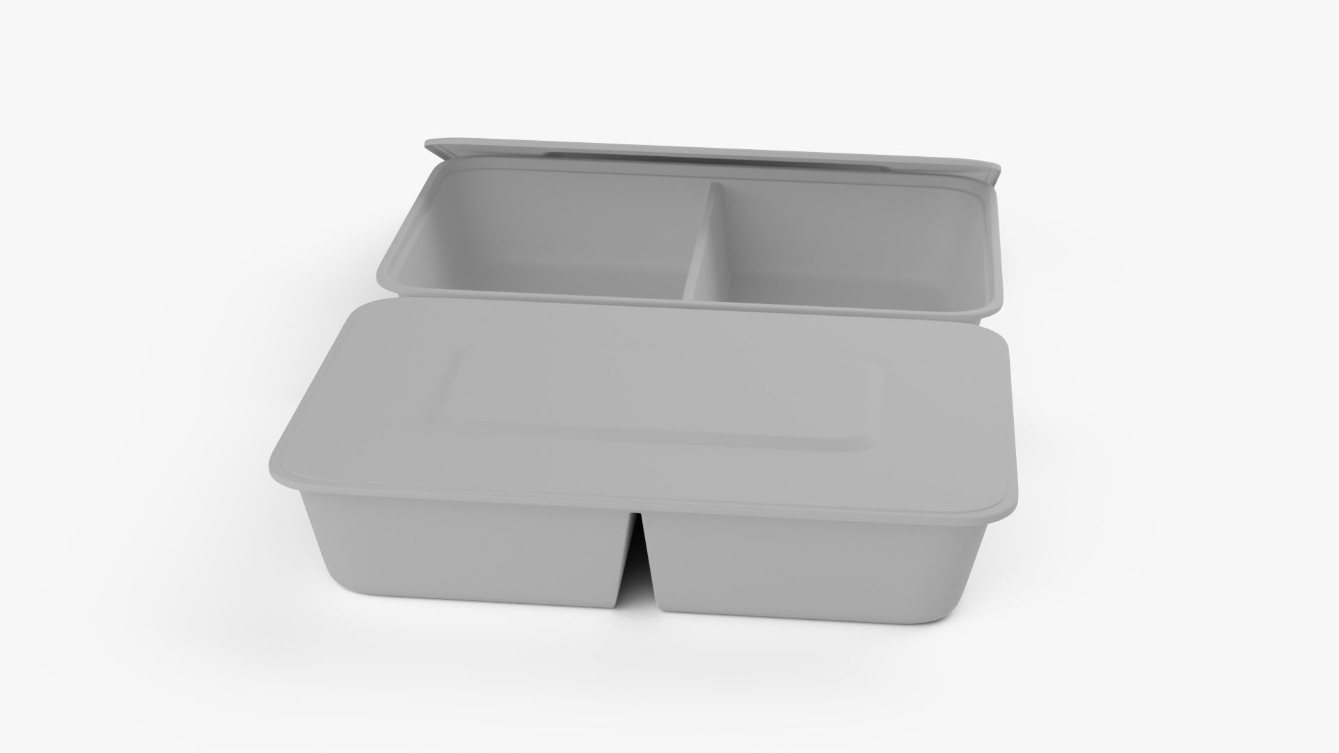 Rectangle Meal Prep Container 5 Low-poly 3D model_9