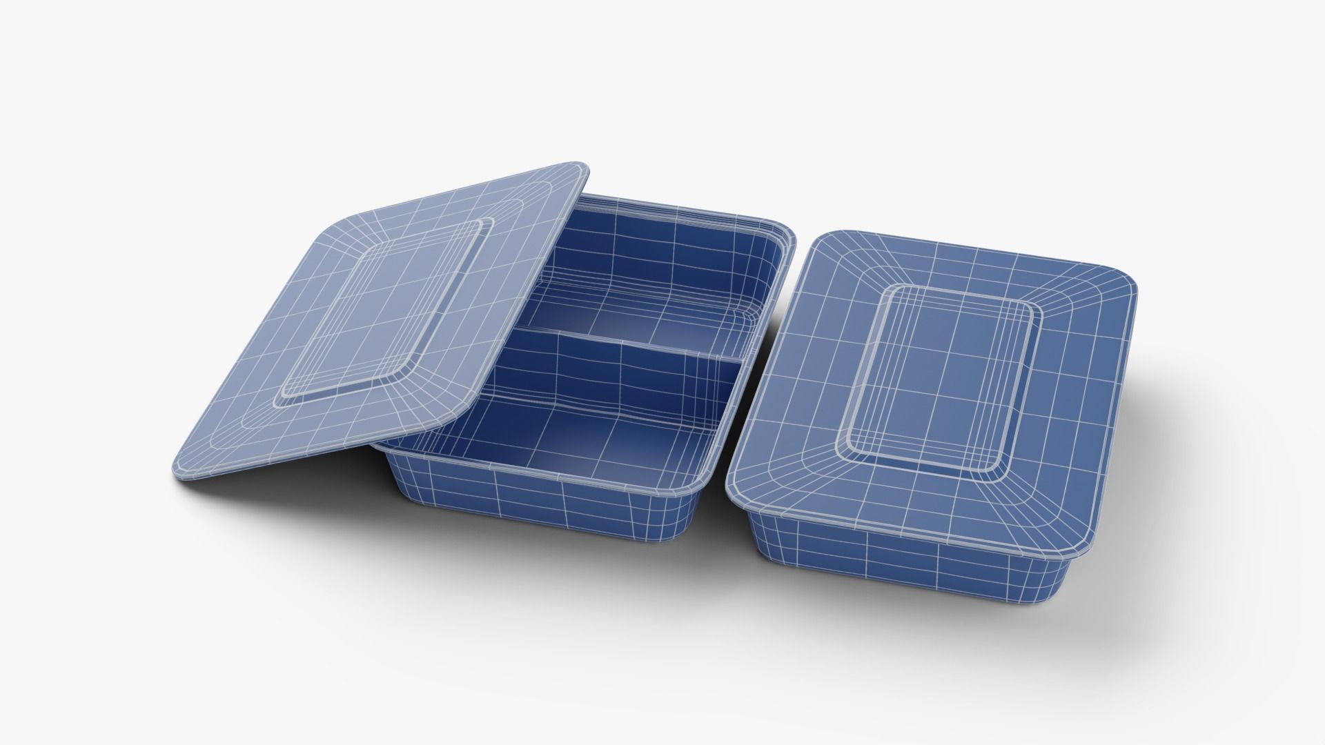 Rectangle Meal Prep Container 5 Low-poly 3D model_15