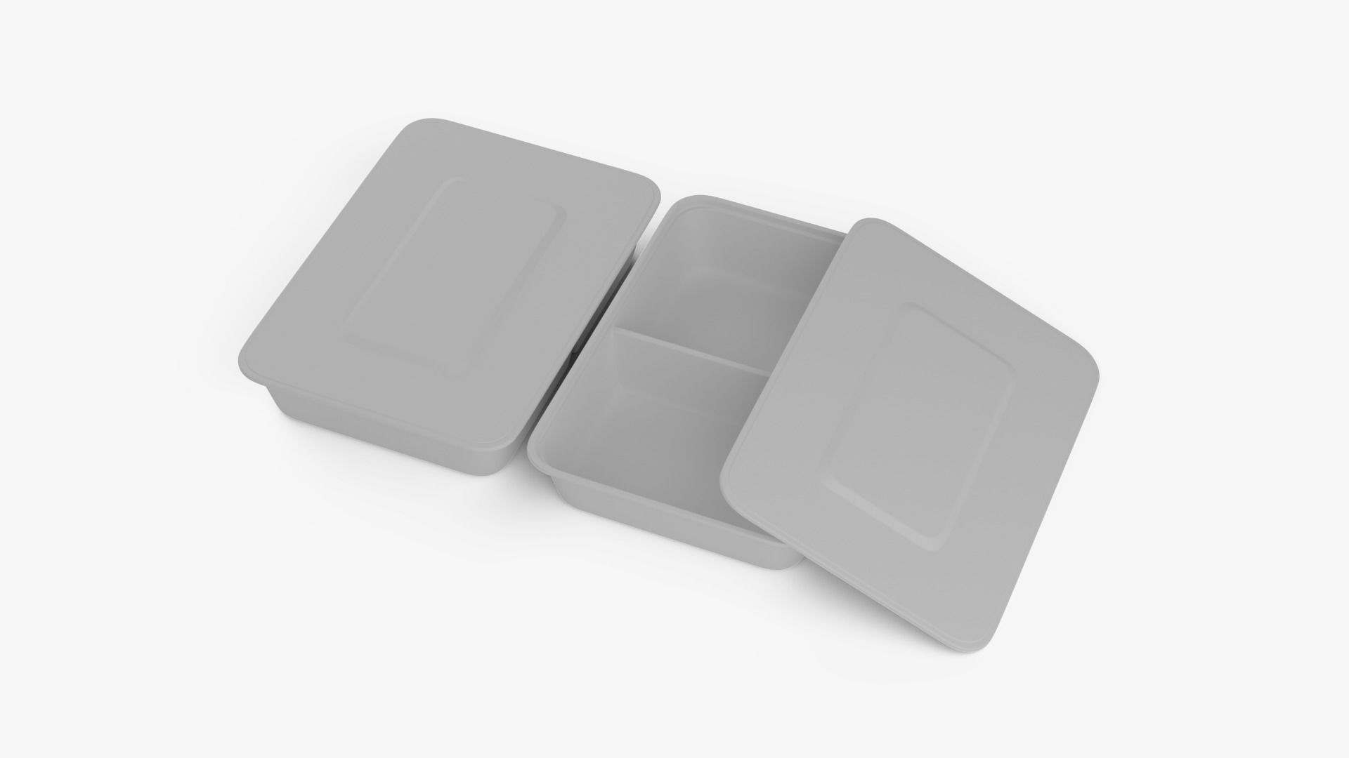 Rectangle Meal Prep Container 5 Low-poly 3D model_12