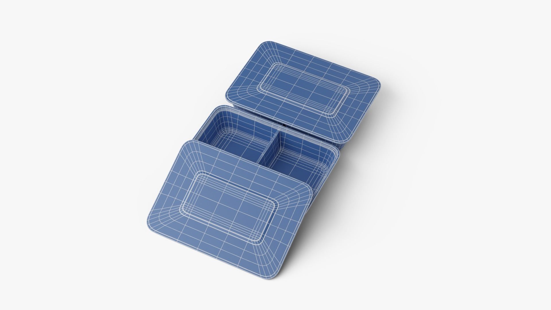 Rectangle Meal Prep Container 5 Low-poly 3D model_20