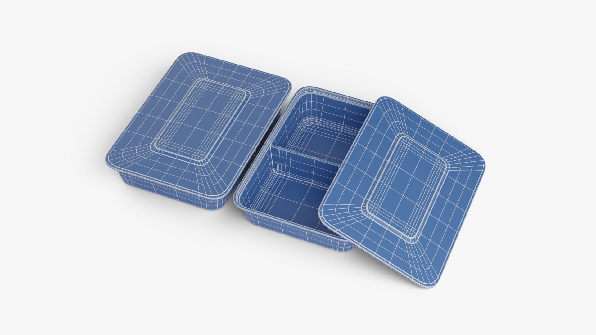 Rectangle Meal Prep Container 5 Low-poly 3D model_19
