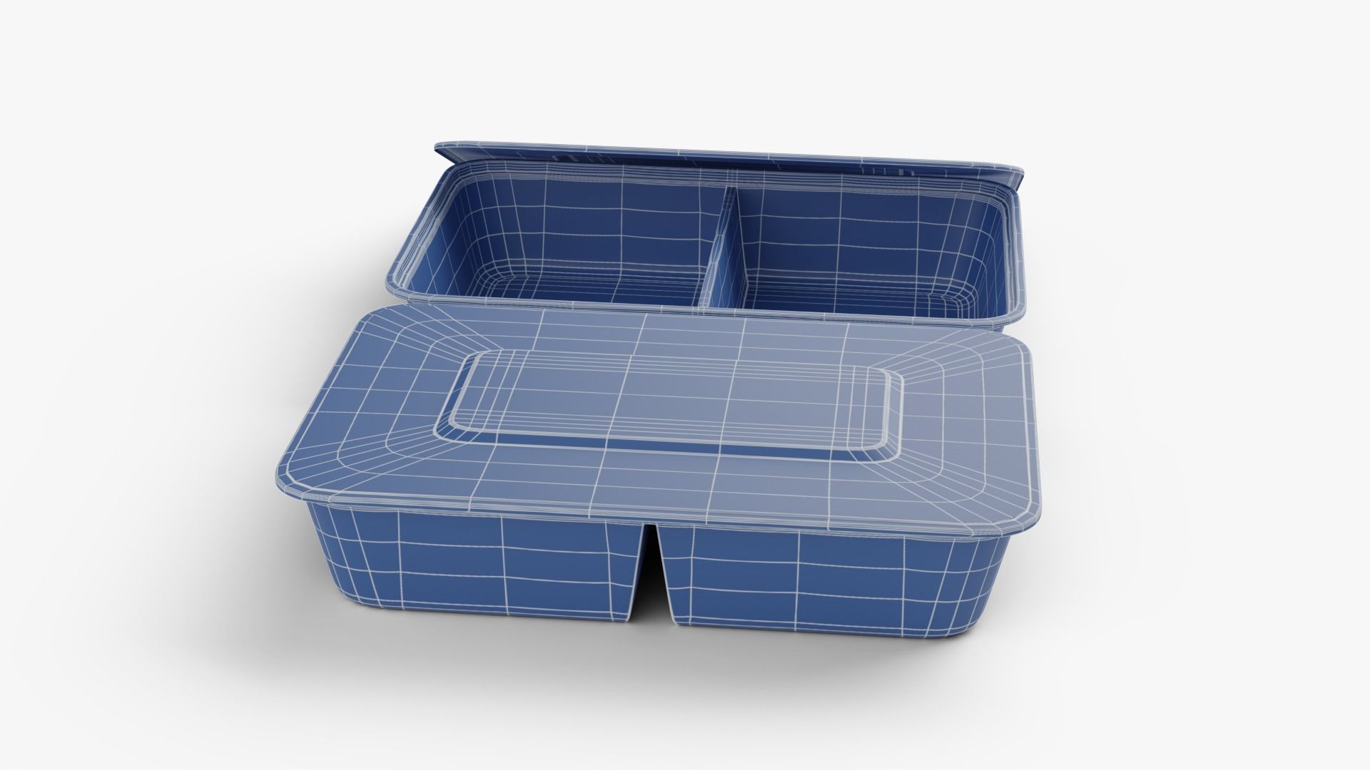 Rectangle Meal Prep Container 5 Low-poly 3D model_16