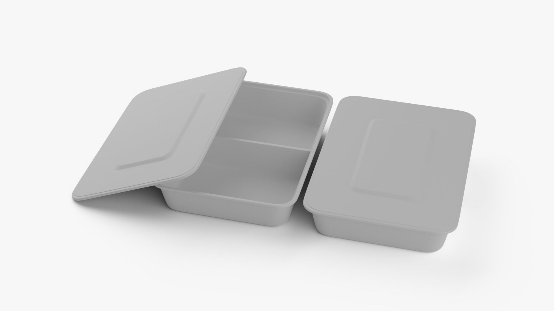 Rectangle Meal Prep Container 5 Low-poly 3D model_8