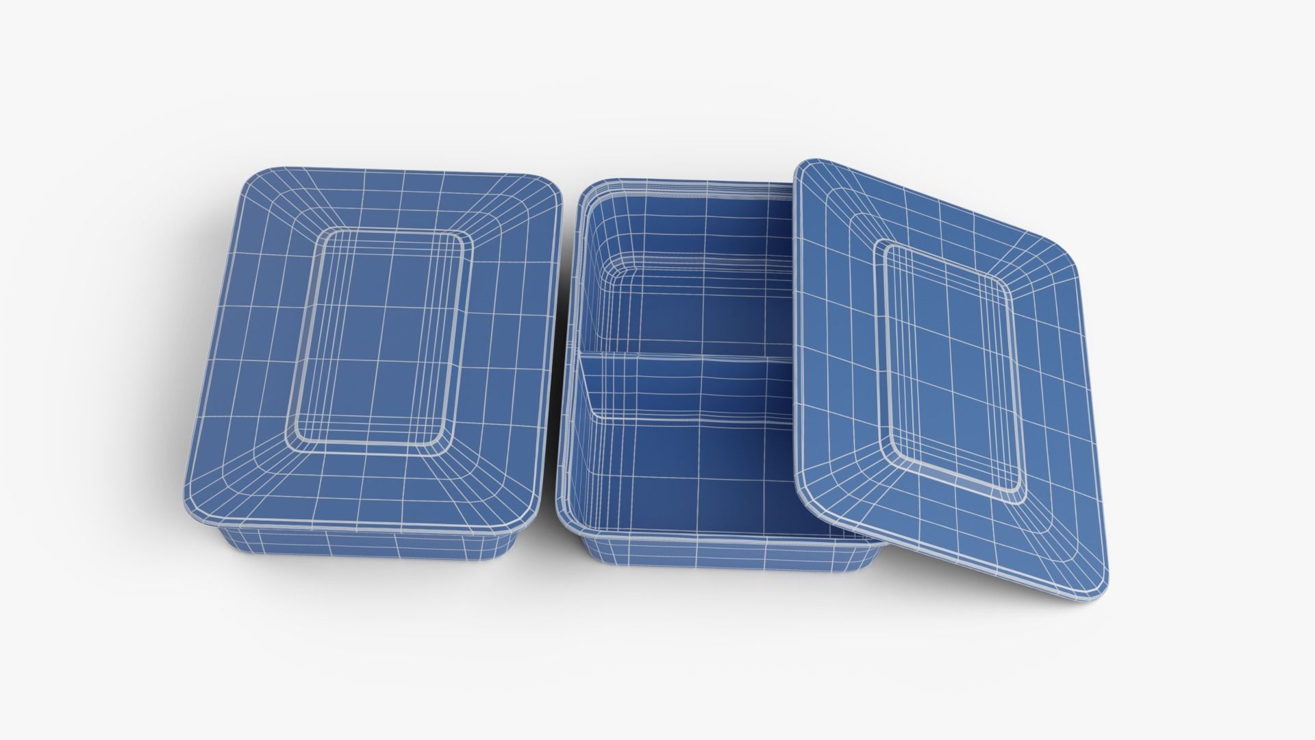 Rectangle Meal Prep Container 5 Low-poly 3D model_21