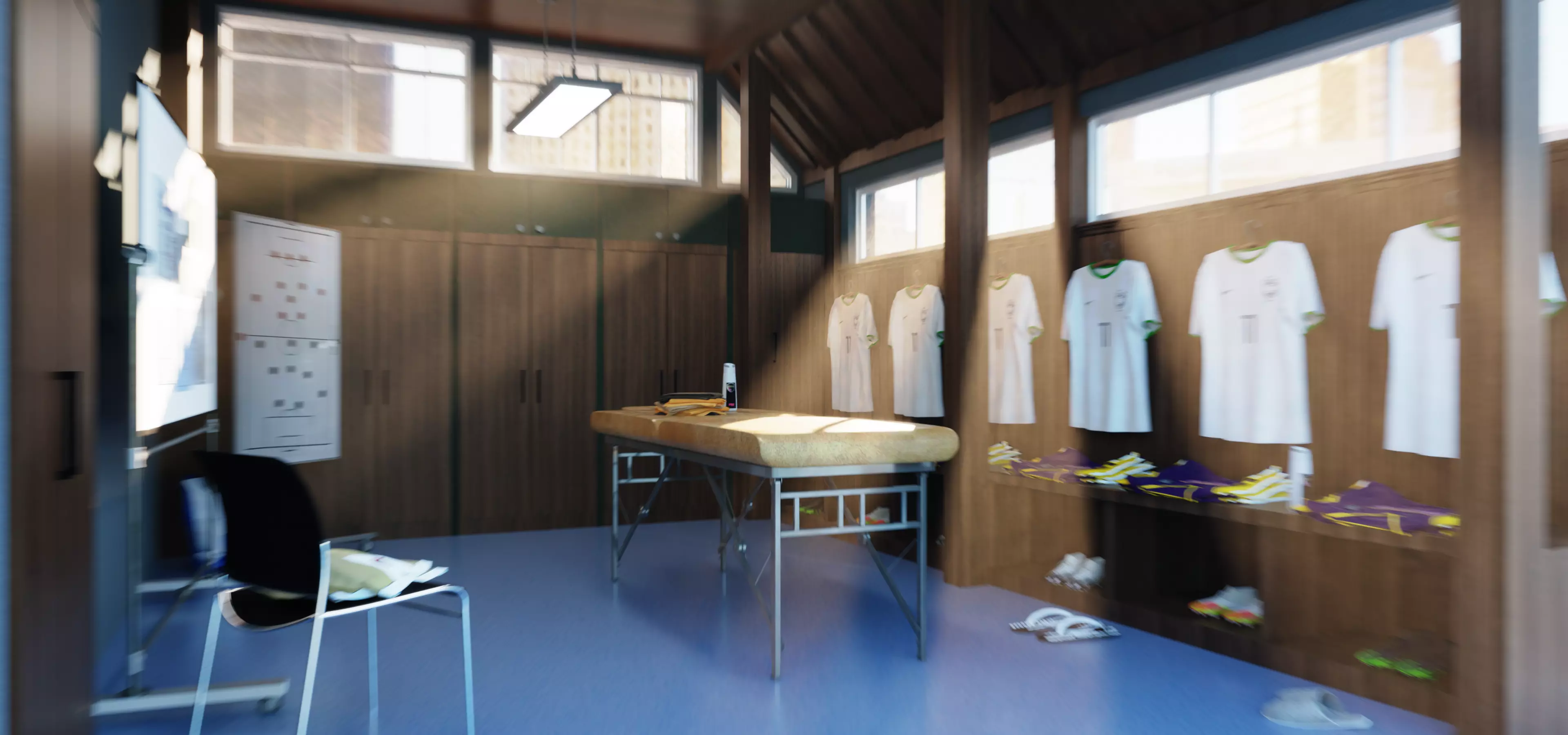 Football Locker Room 3D model_0