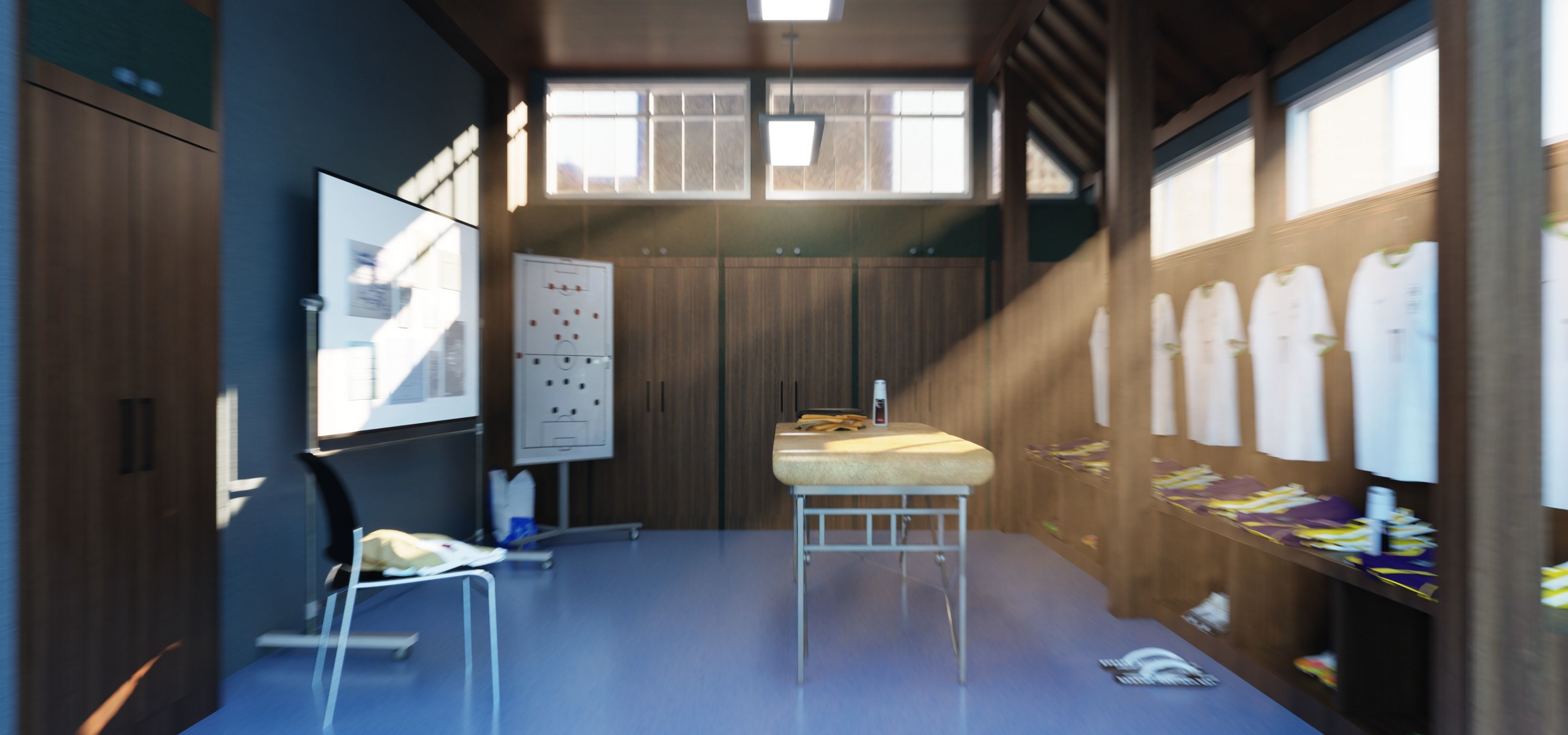 Football Locker Room 3D model_1
