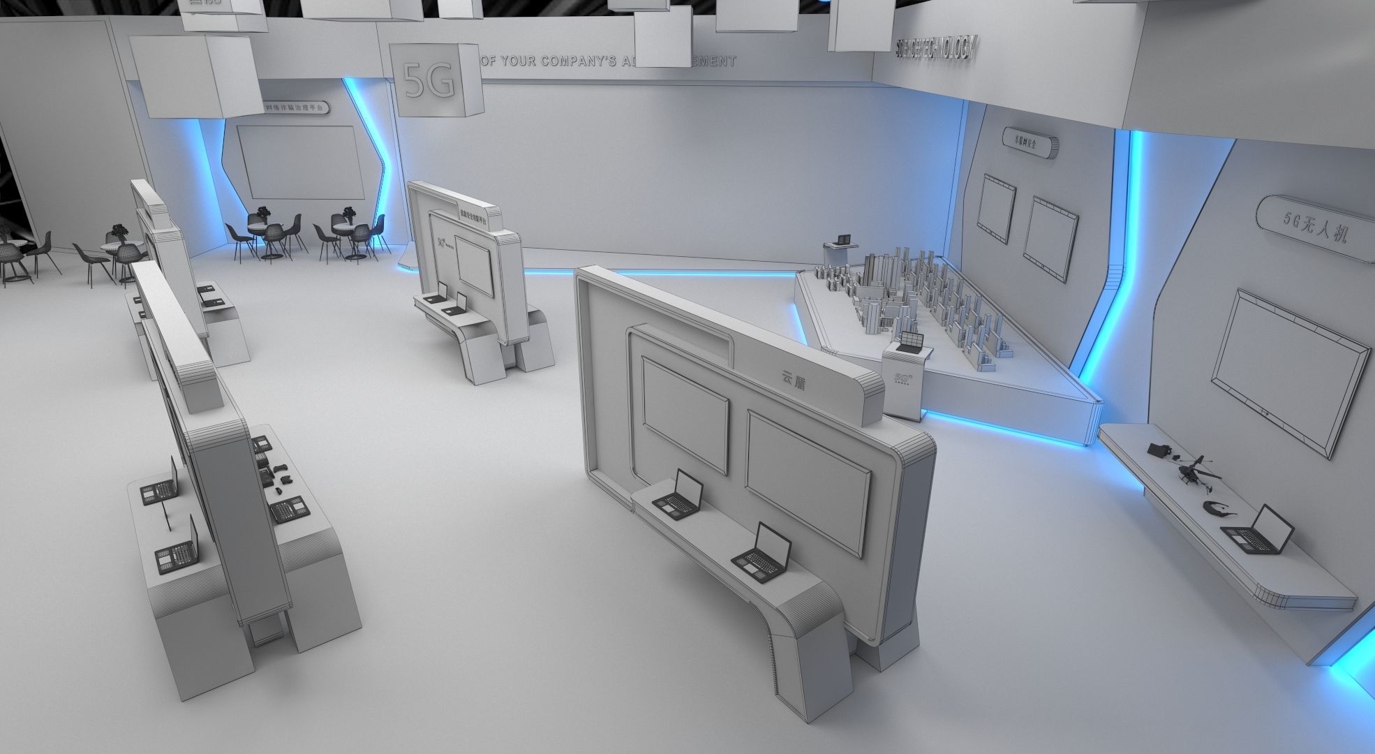 exhibition stand 20x15 model 3D model_13