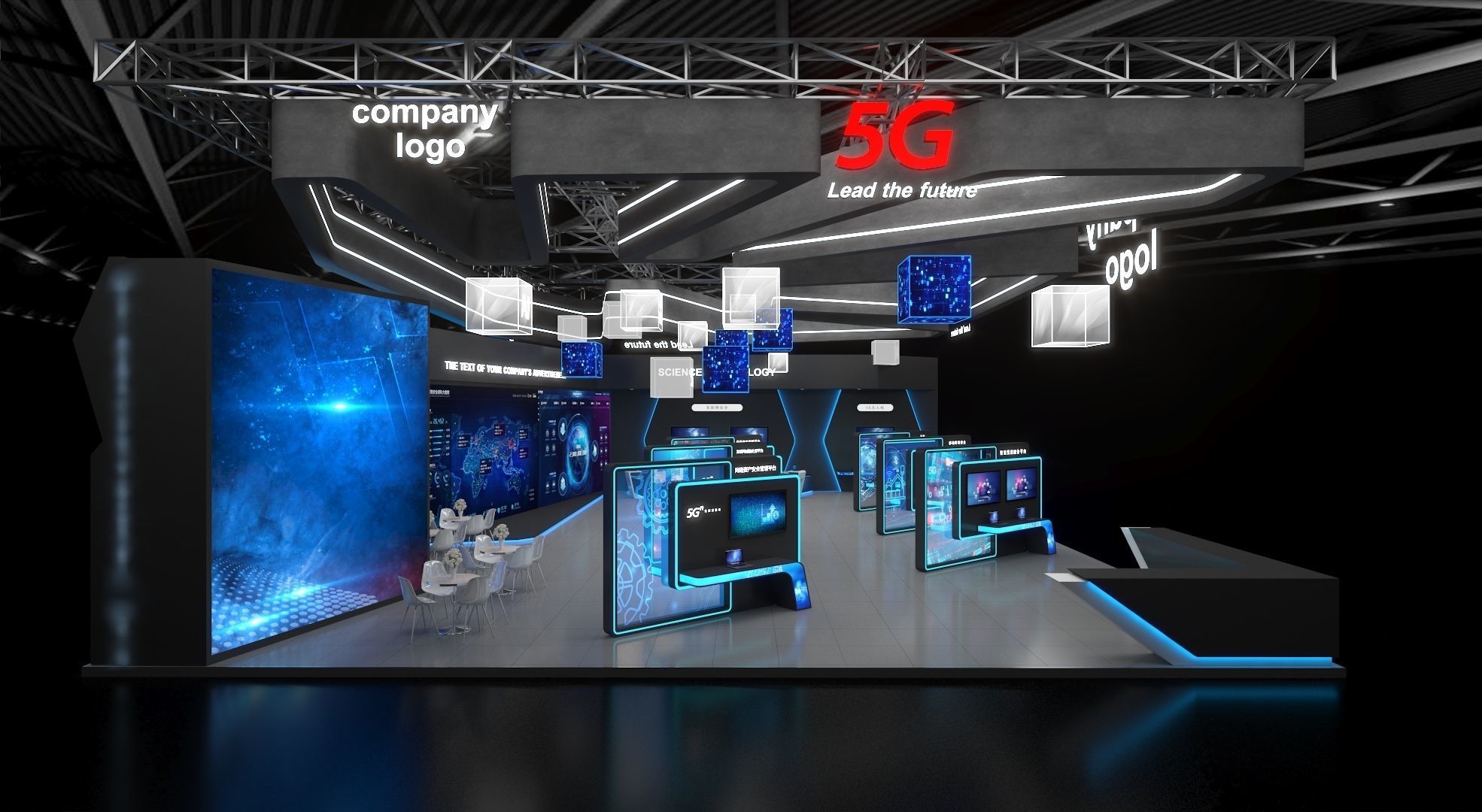 exhibition stand 20x15 model 3D model_4