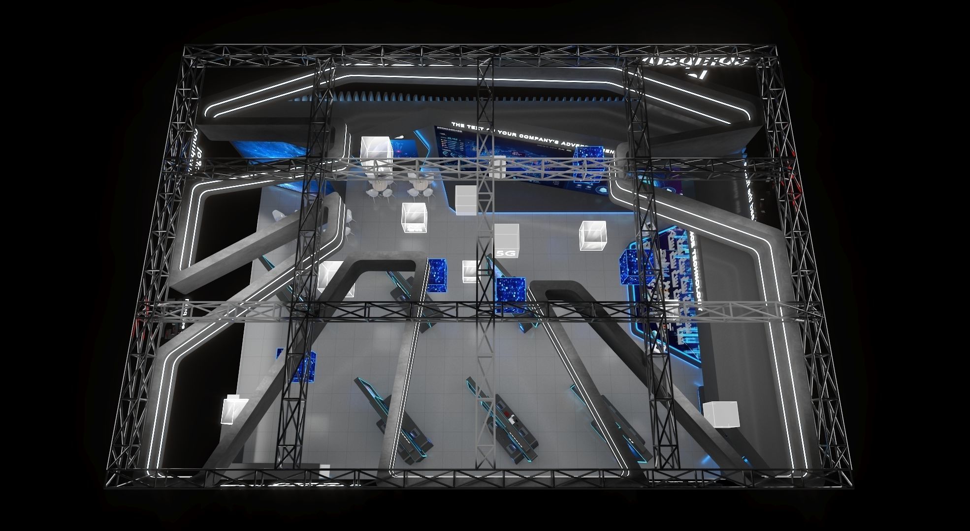 exhibition stand 20x15 model 3D model_16