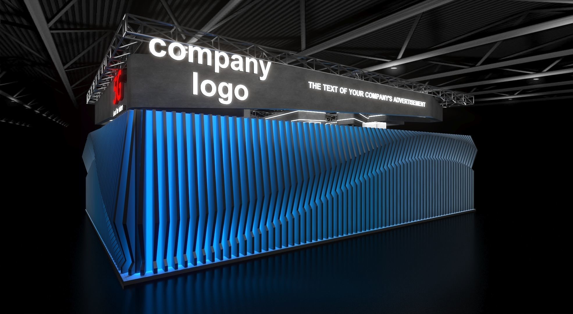 exhibition stand 20x15 model 3D model_14