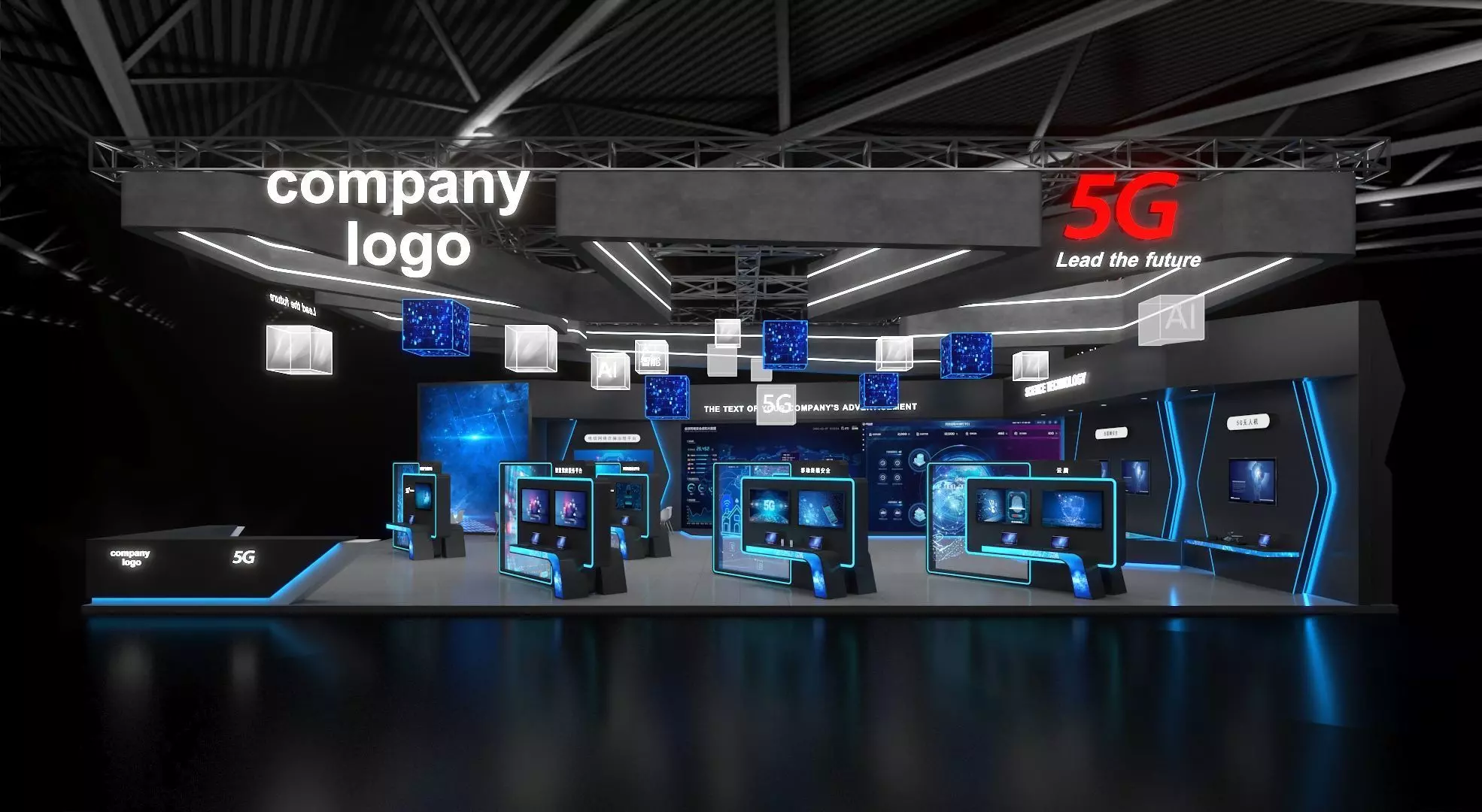 exhibition stand 20x15 model 3D model_0