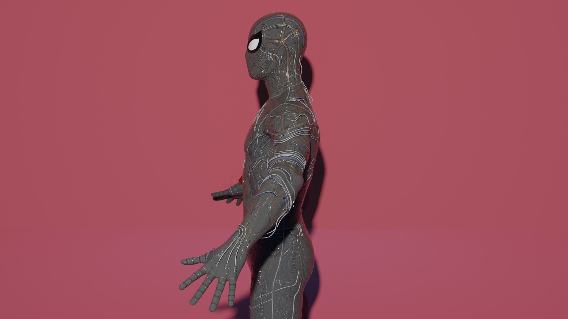 Spider-Man   Black and Gold Suit 3D model_3