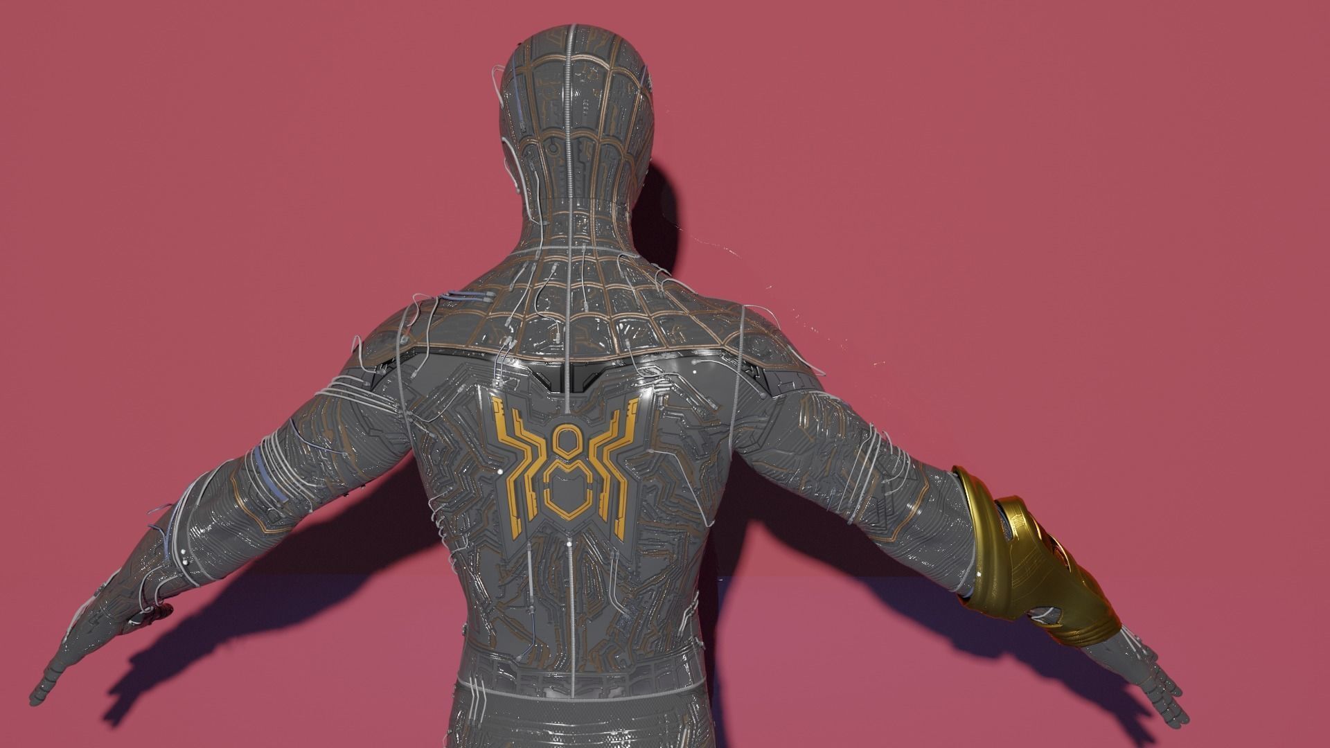 Spider-Man   Black and Gold Suit 3D model_5