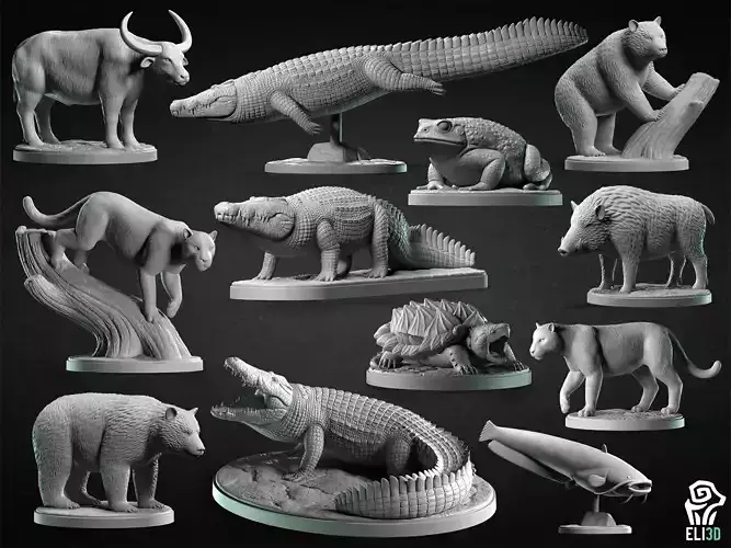 Animals - Swamp Wildlife 3D print model