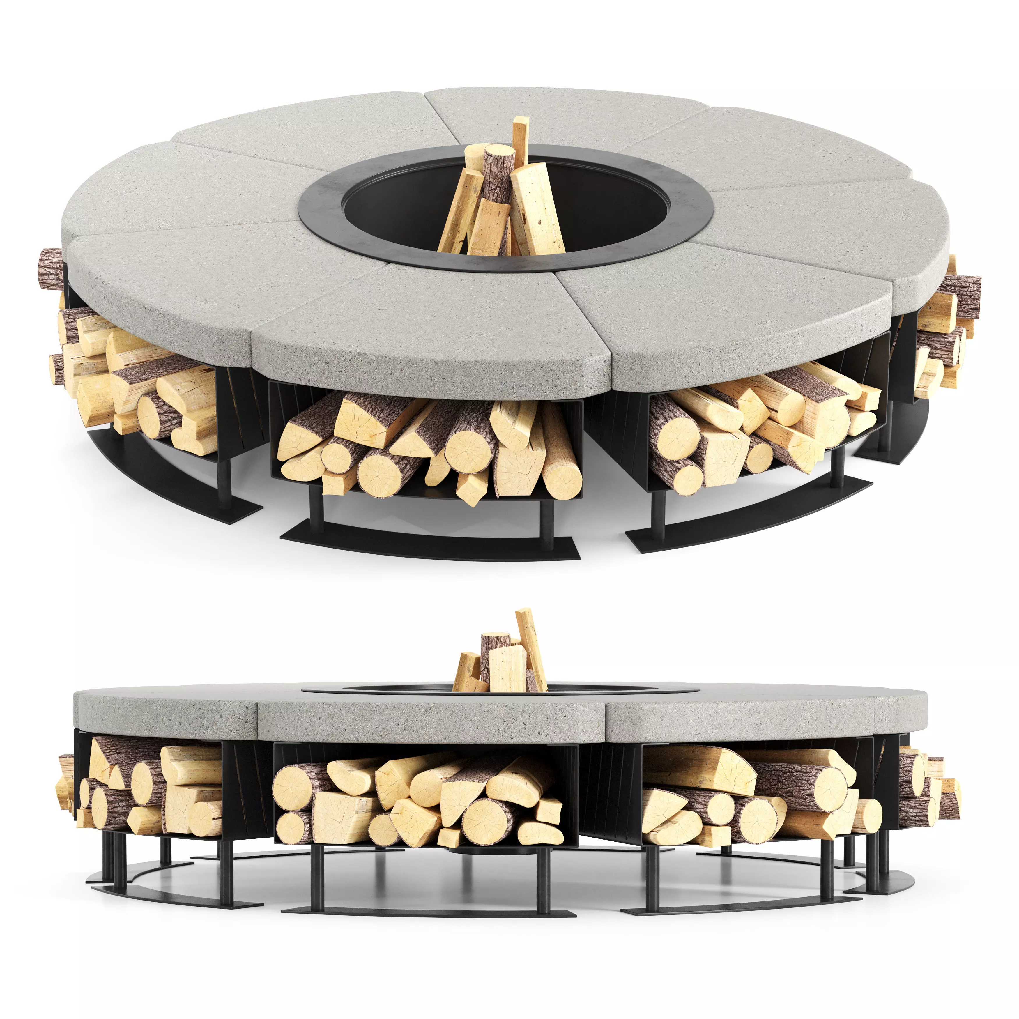 Hetta Black Fire pit 3D model