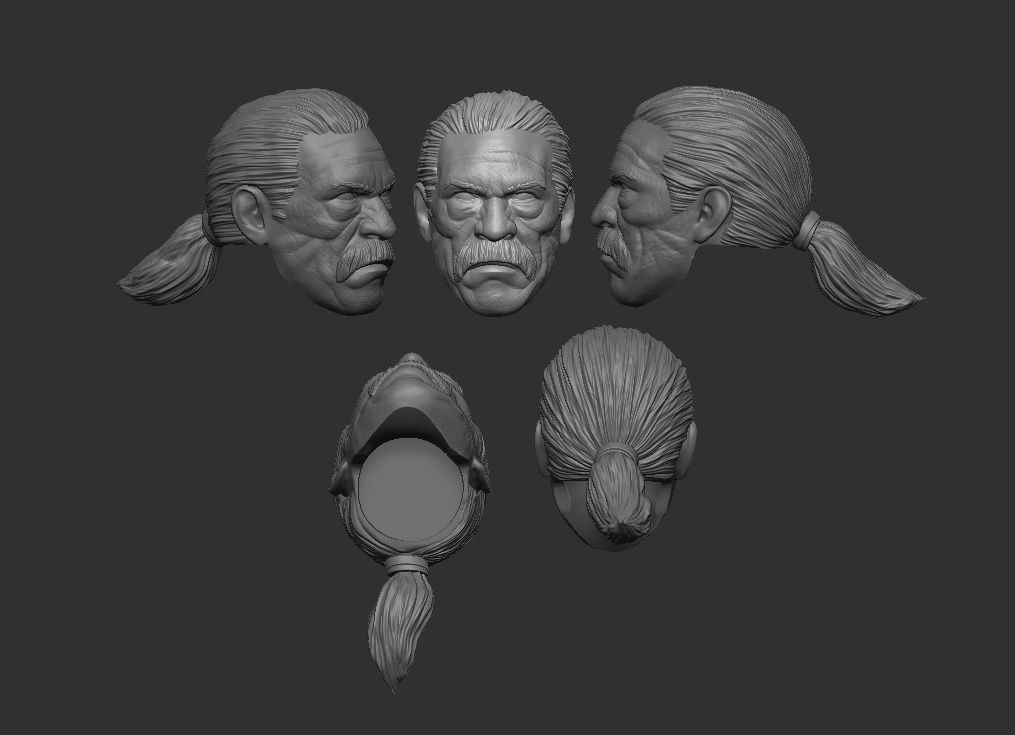 Danny Trejo - Headsculpt for Action Figures 3D print model 3D print model_1