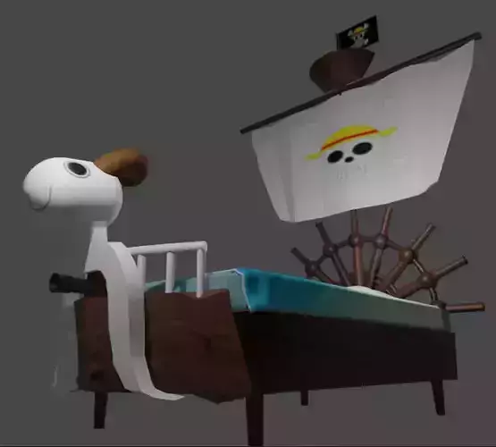 One Piece Going Merry custom bed