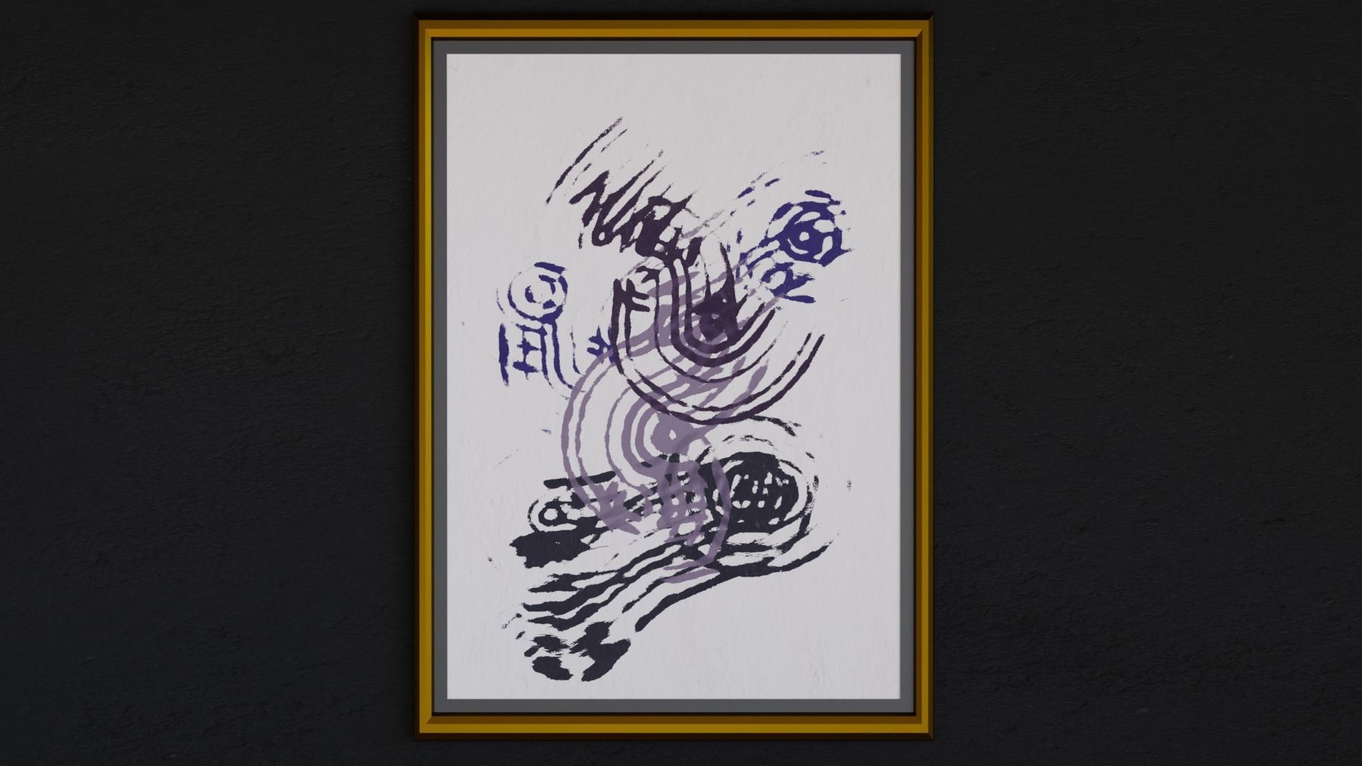 Low Poly Items floor lamp Low-poly 3D model_9