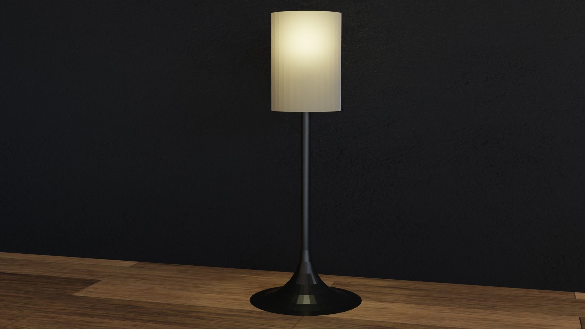 Low Poly Items floor lamp Low-poly 3D model_7