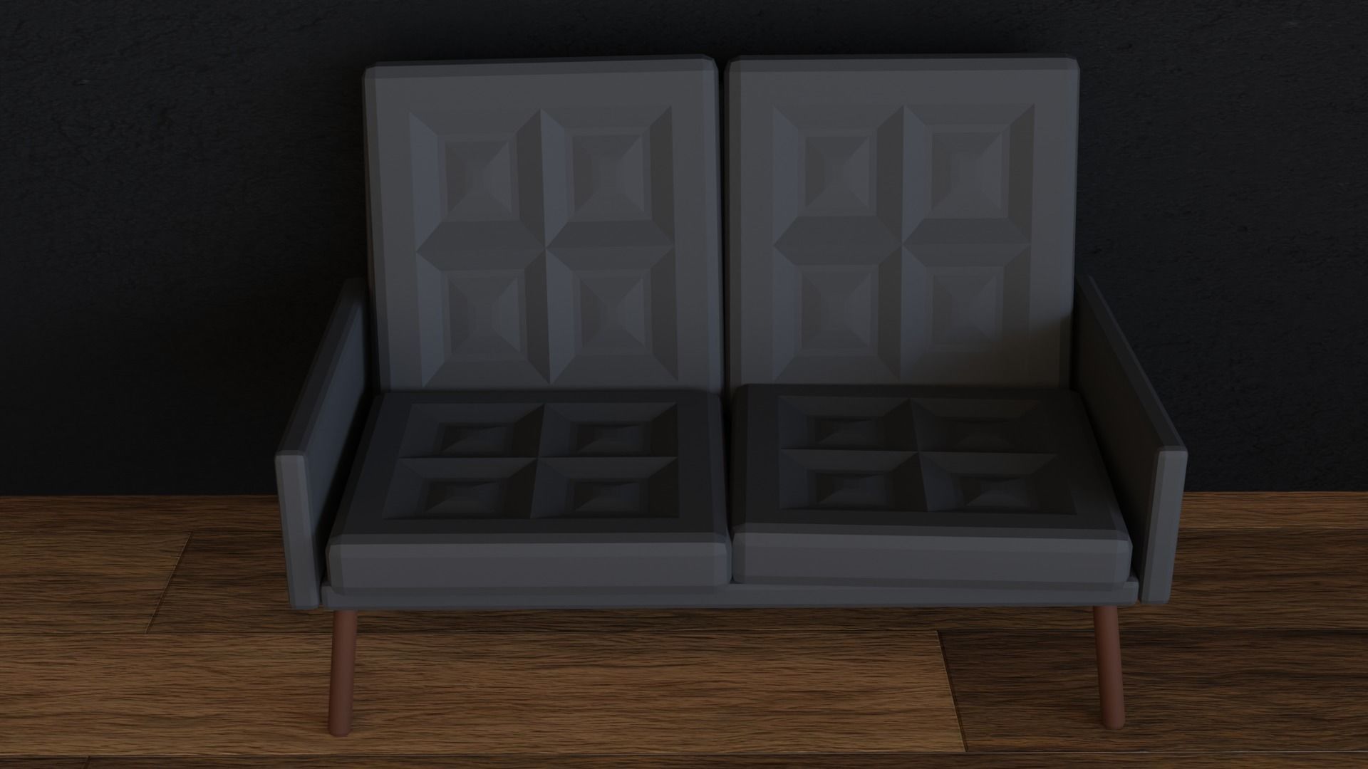 Low Poly Items floor lamp Low-poly 3D model_5