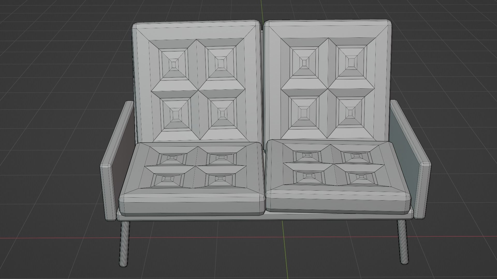 Low Poly Items floor lamp Low-poly 3D model_4