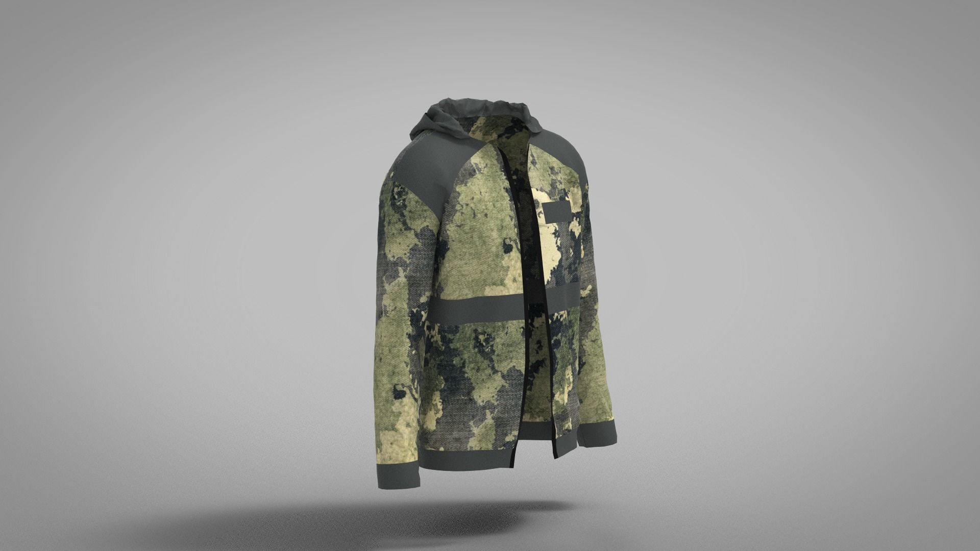 Jacket camouflage Low-poly 3D model_1