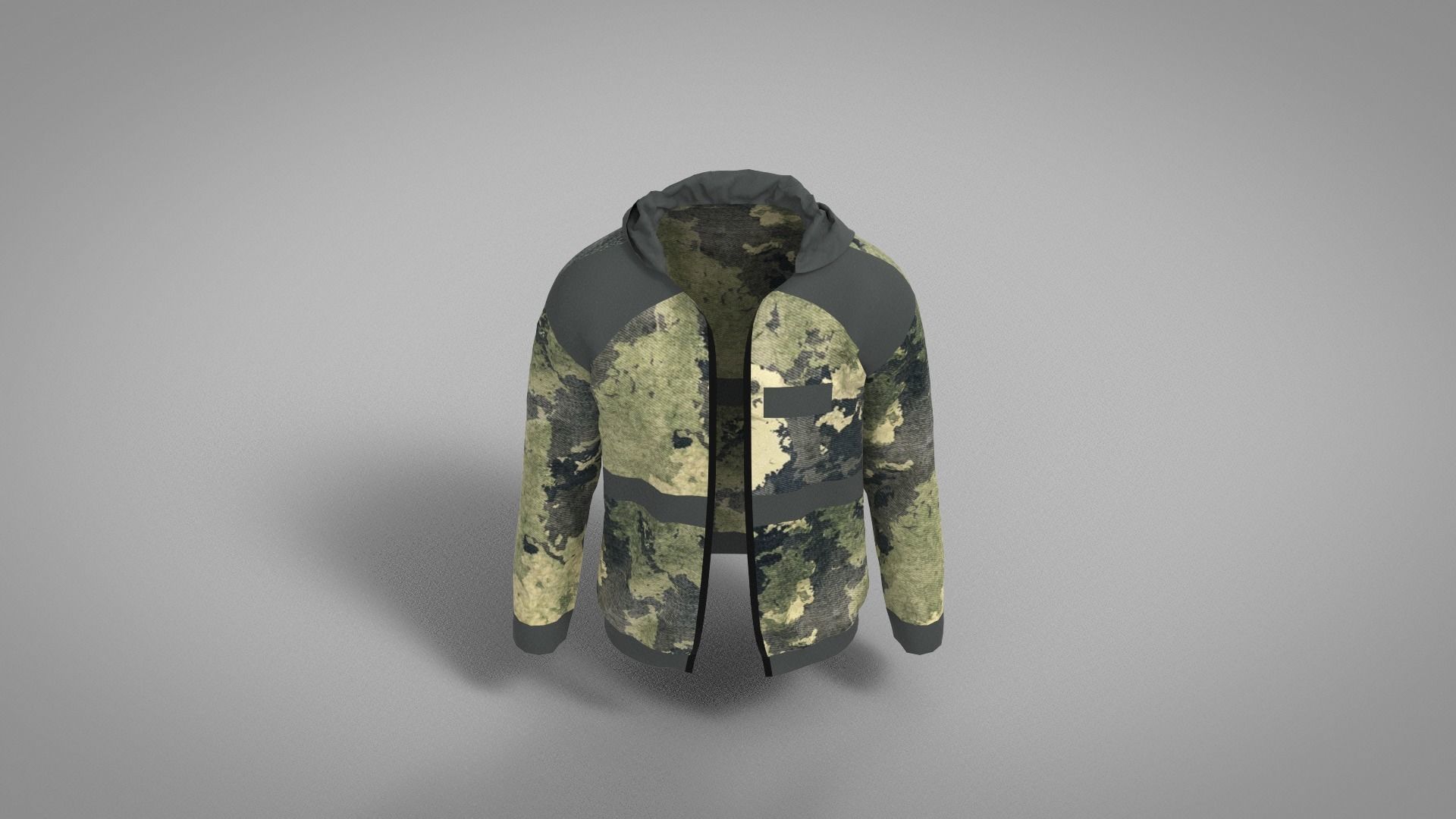 Jacket camouflage Low-poly 3D model_4