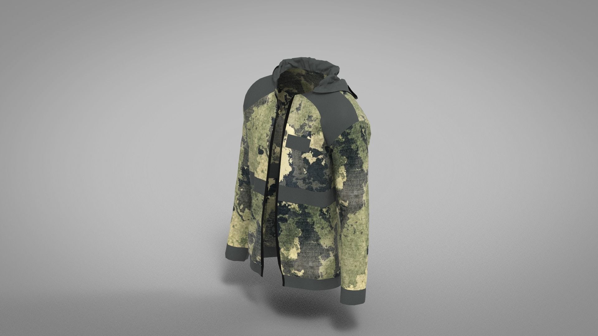 Jacket camouflage Low-poly 3D model_2
