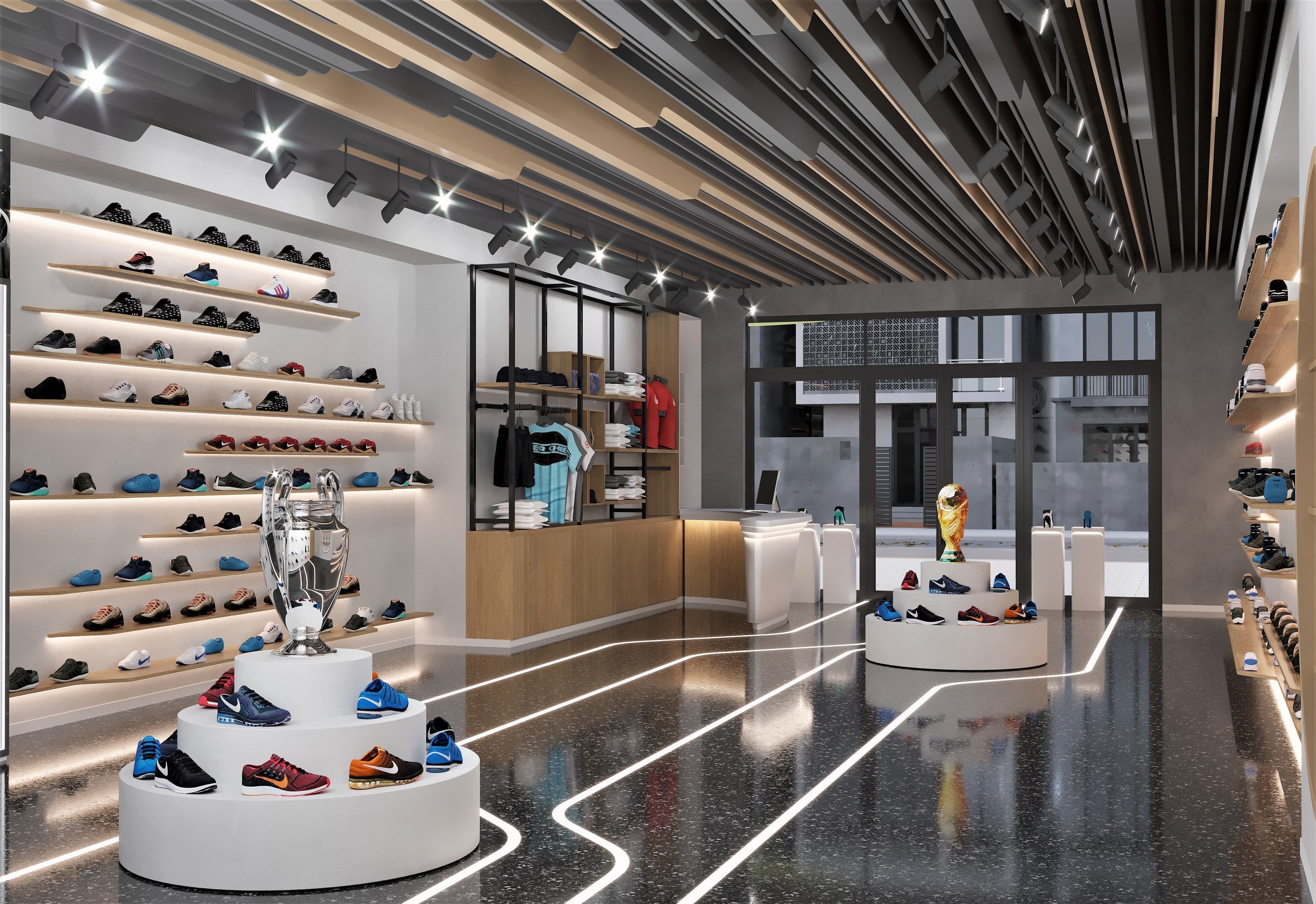 Sports Shoes Store shop  Low-poly 3D model_2