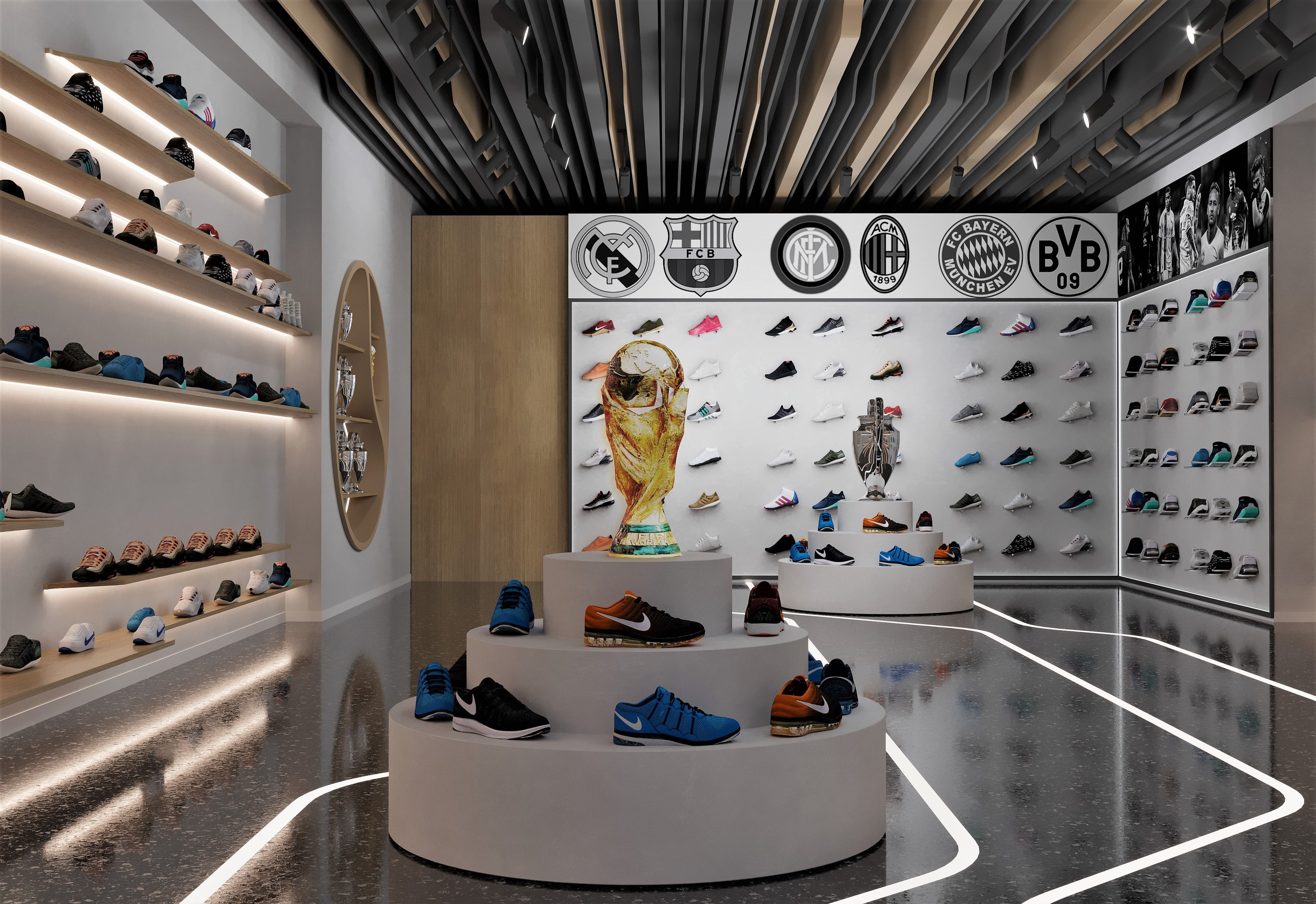Sports Shoes Store shop  Low-poly 3D model_6