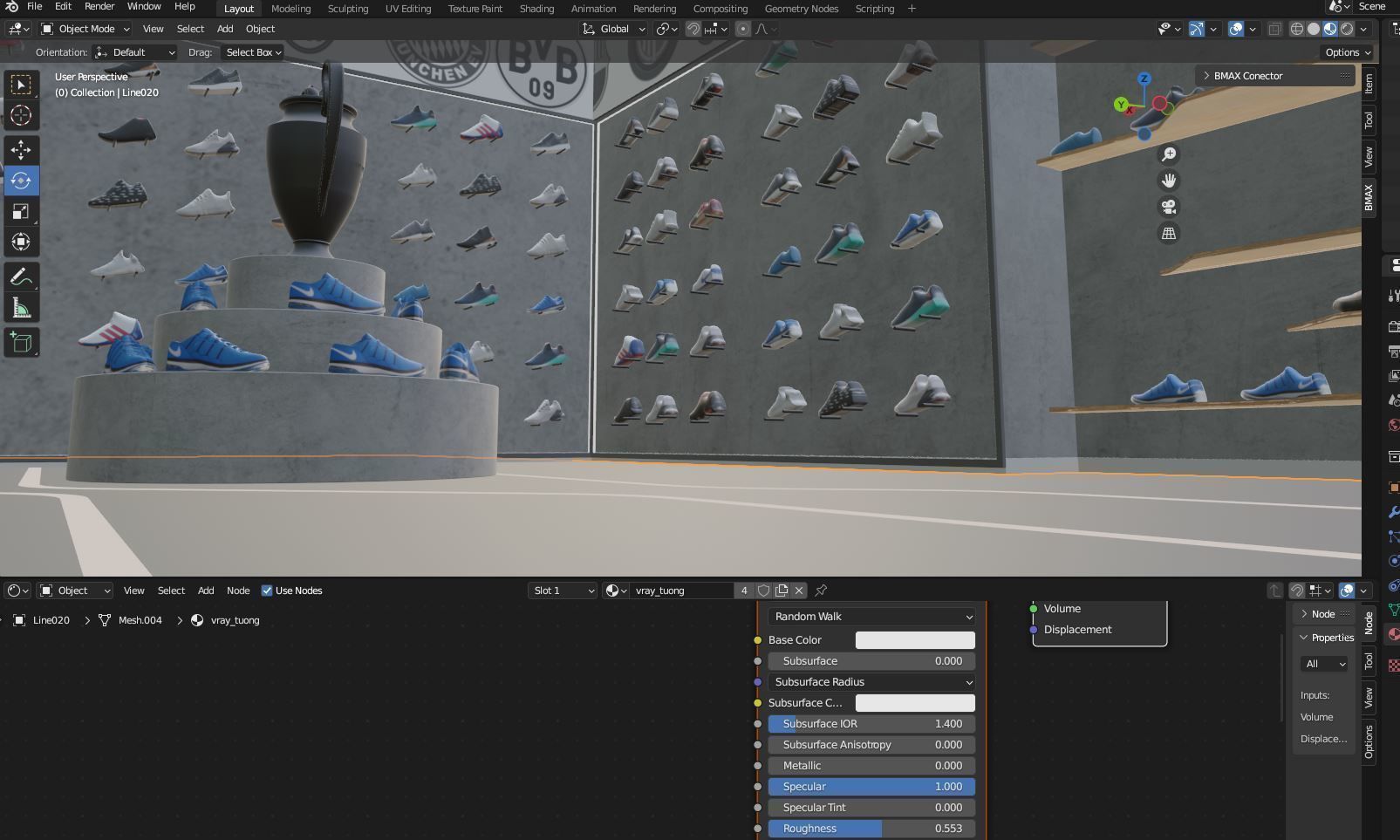 Sports Shoes Store shop  Low-poly 3D model_10