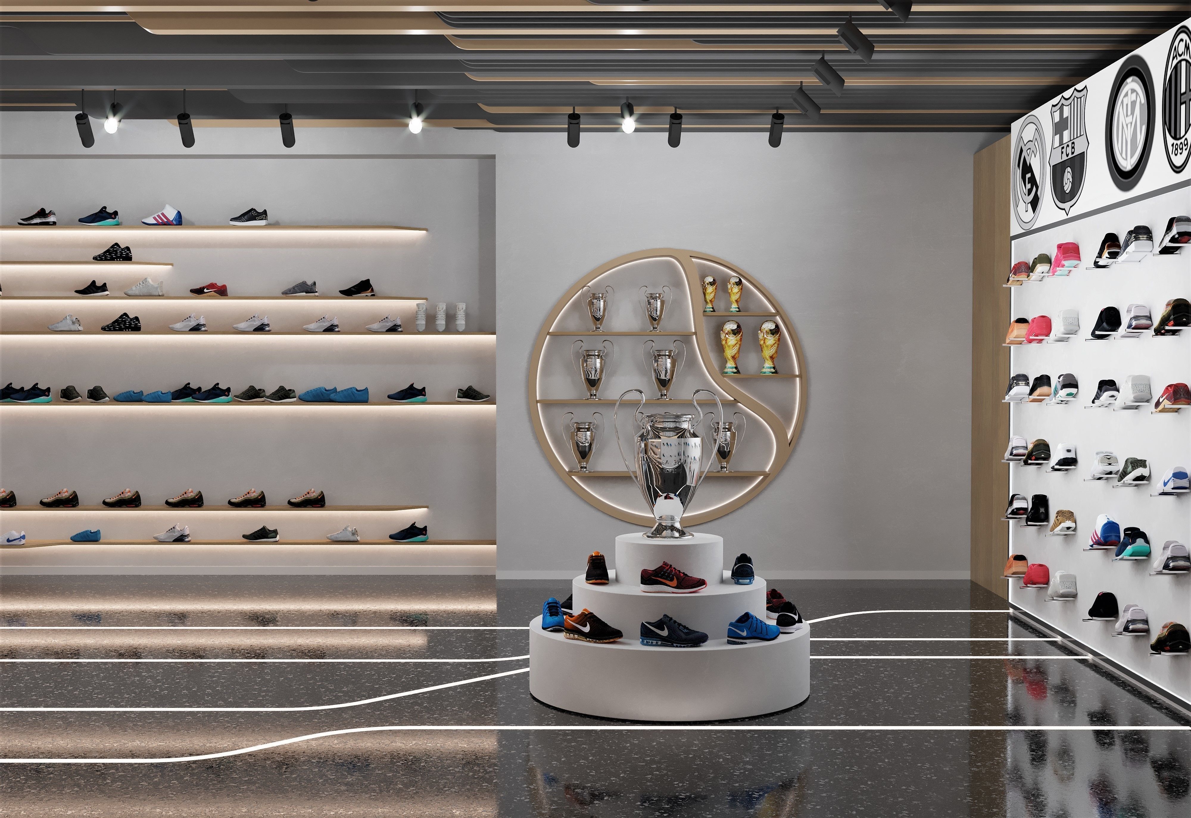 Sports Shoes Store shop  Low-poly 3D model_4