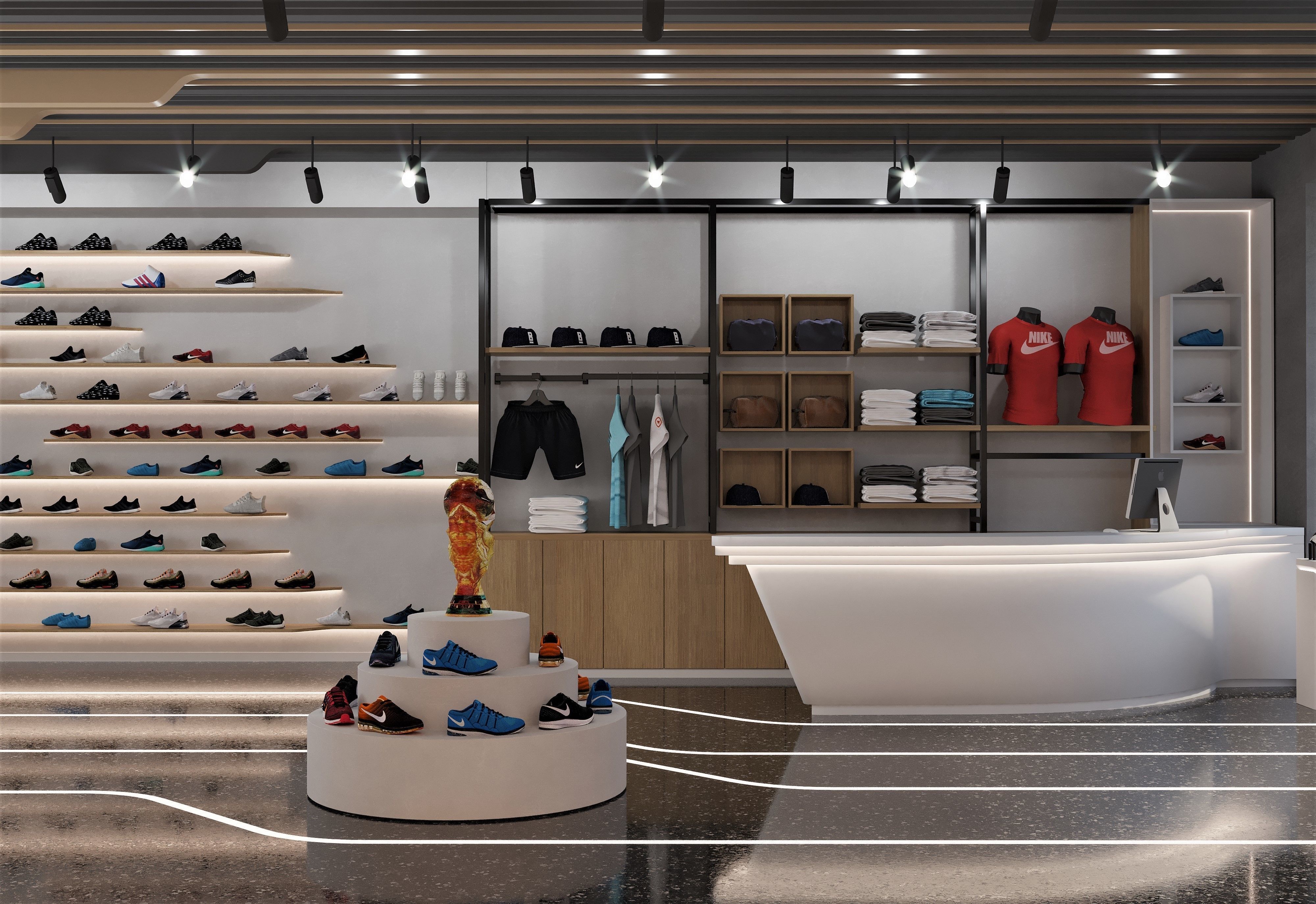 Sports Shoes Store shop  Low-poly 3D model_5