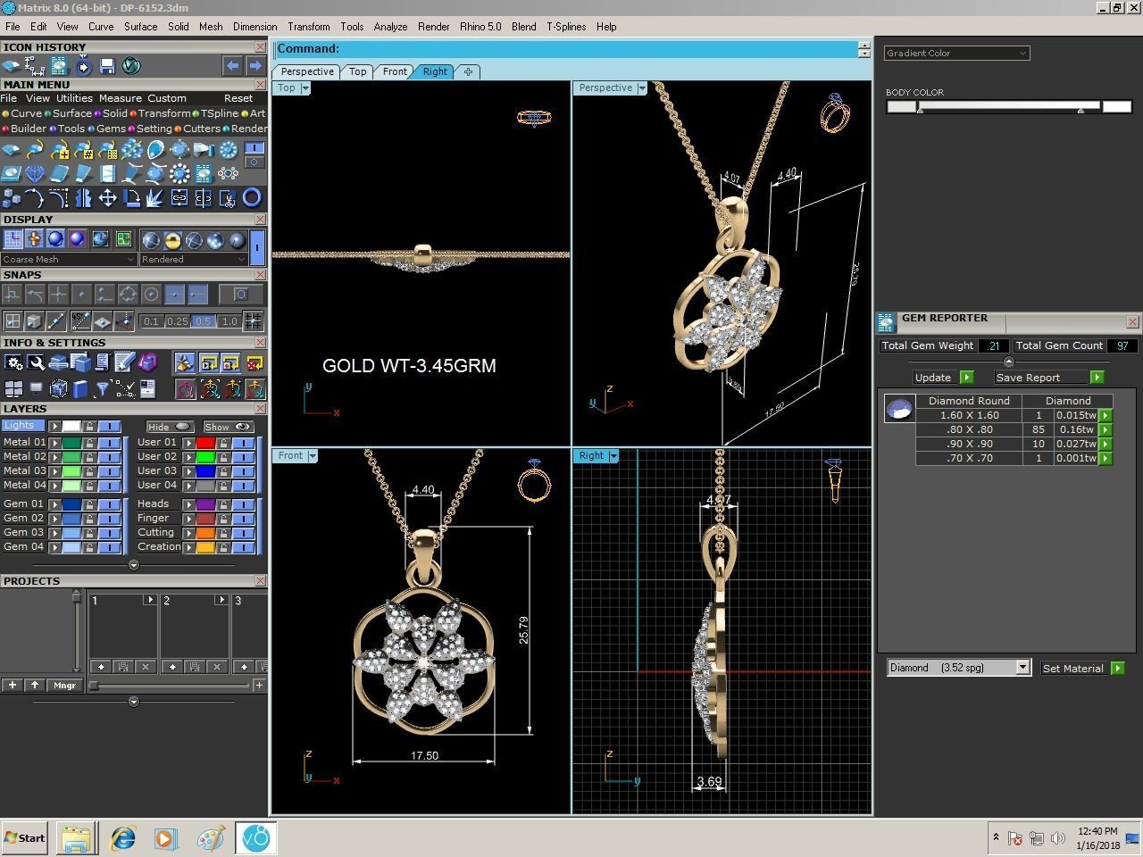 Pendant - 6152 3D print model_3