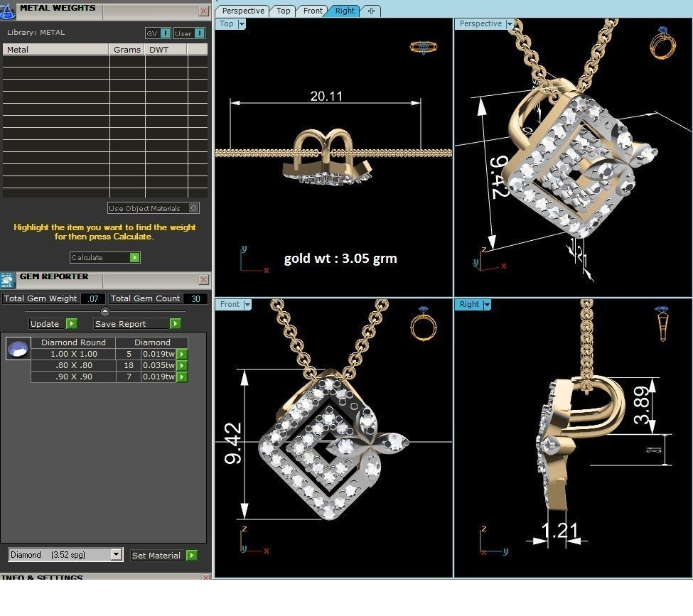 Pendant - 5309 3D print model_3