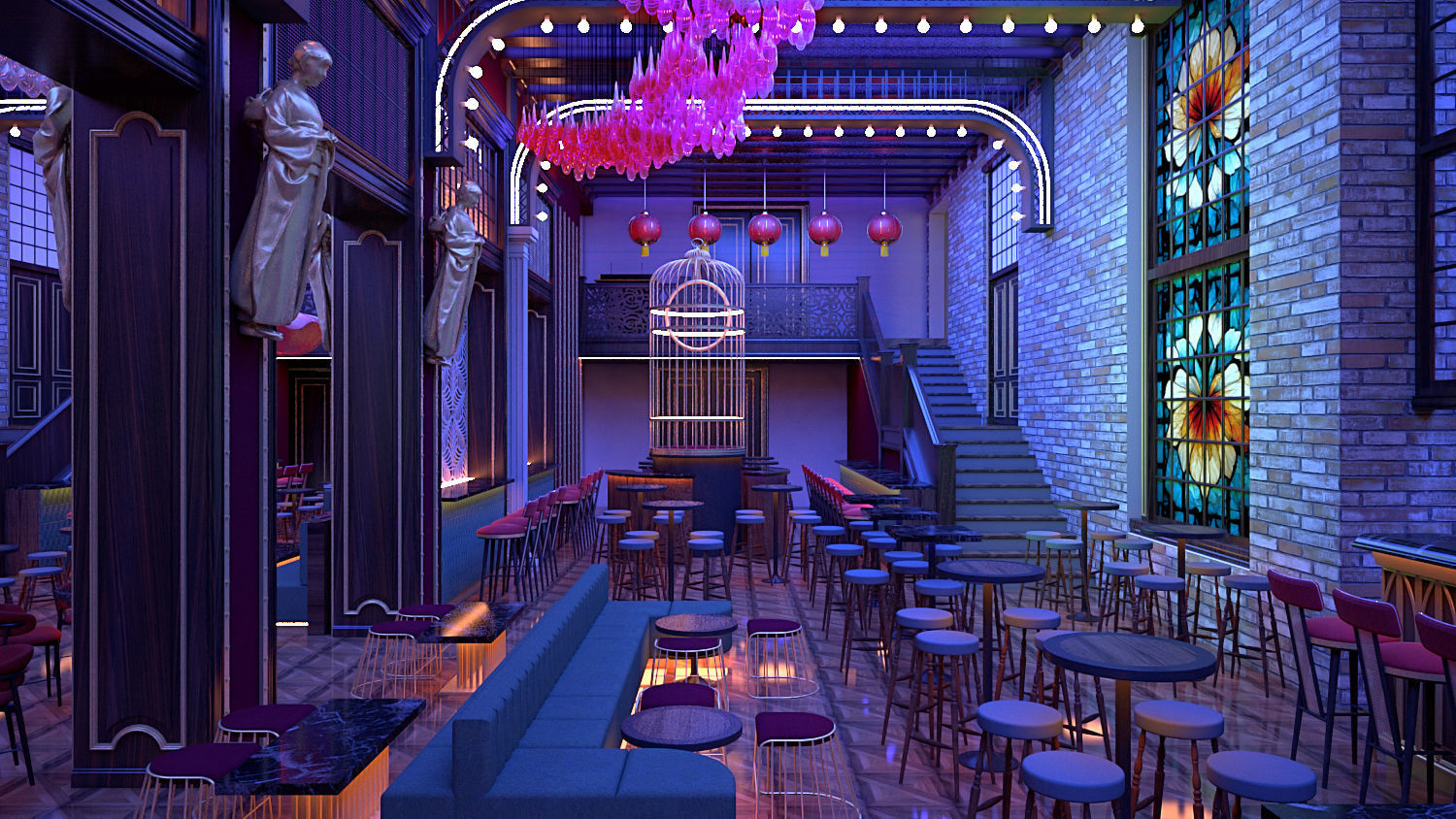 Night Club 3D model_5