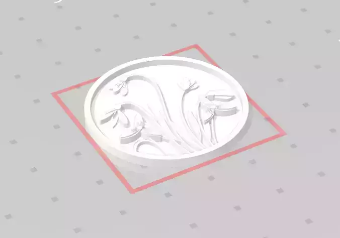 SnowDrop coin with flowers